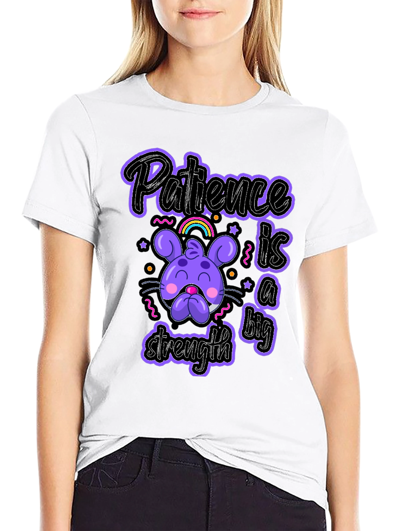 Black Patience is a Strength Graphic T-Shirt view 9