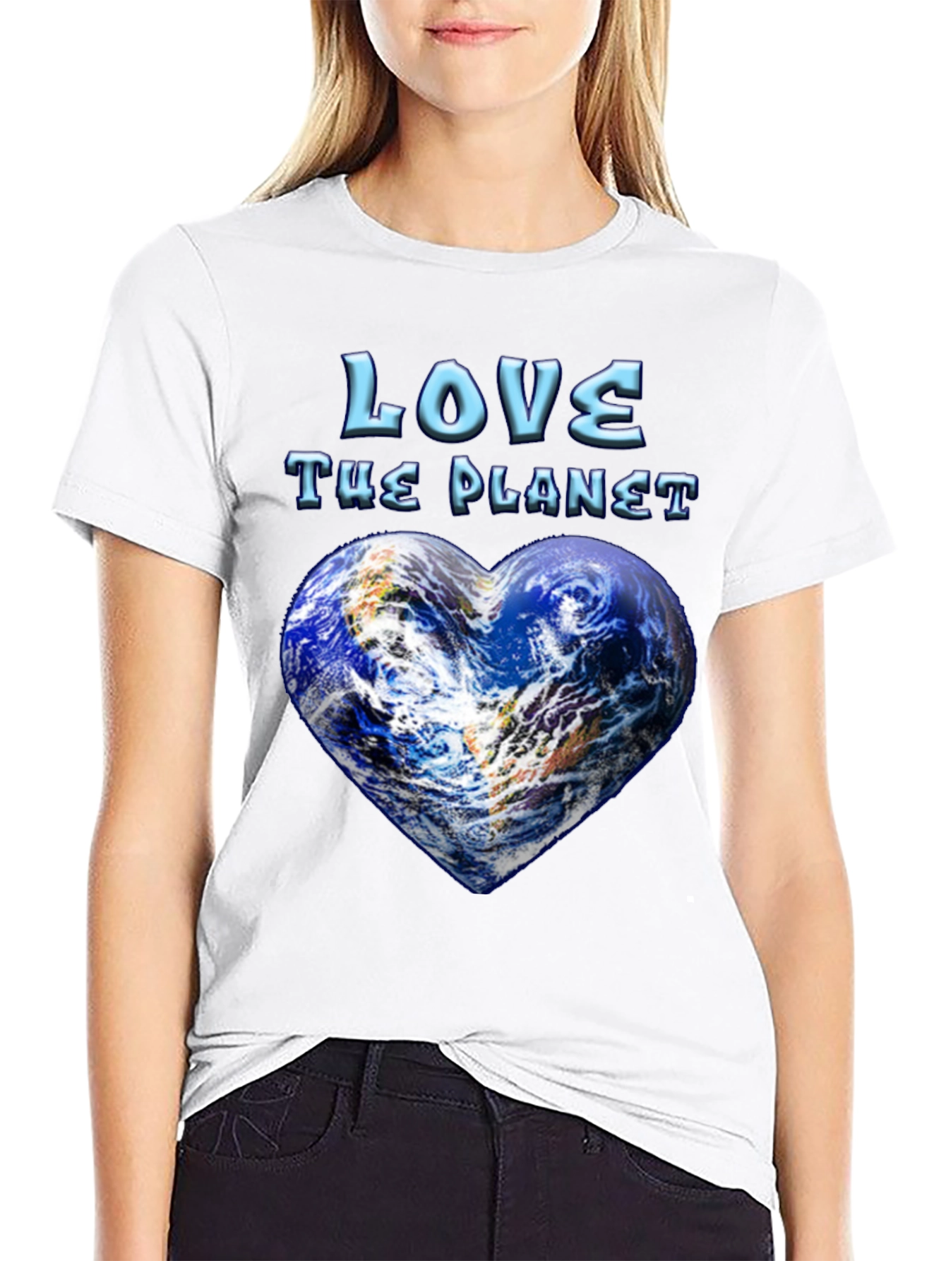 Black Love The Planet Graphic T-Shirt view 9