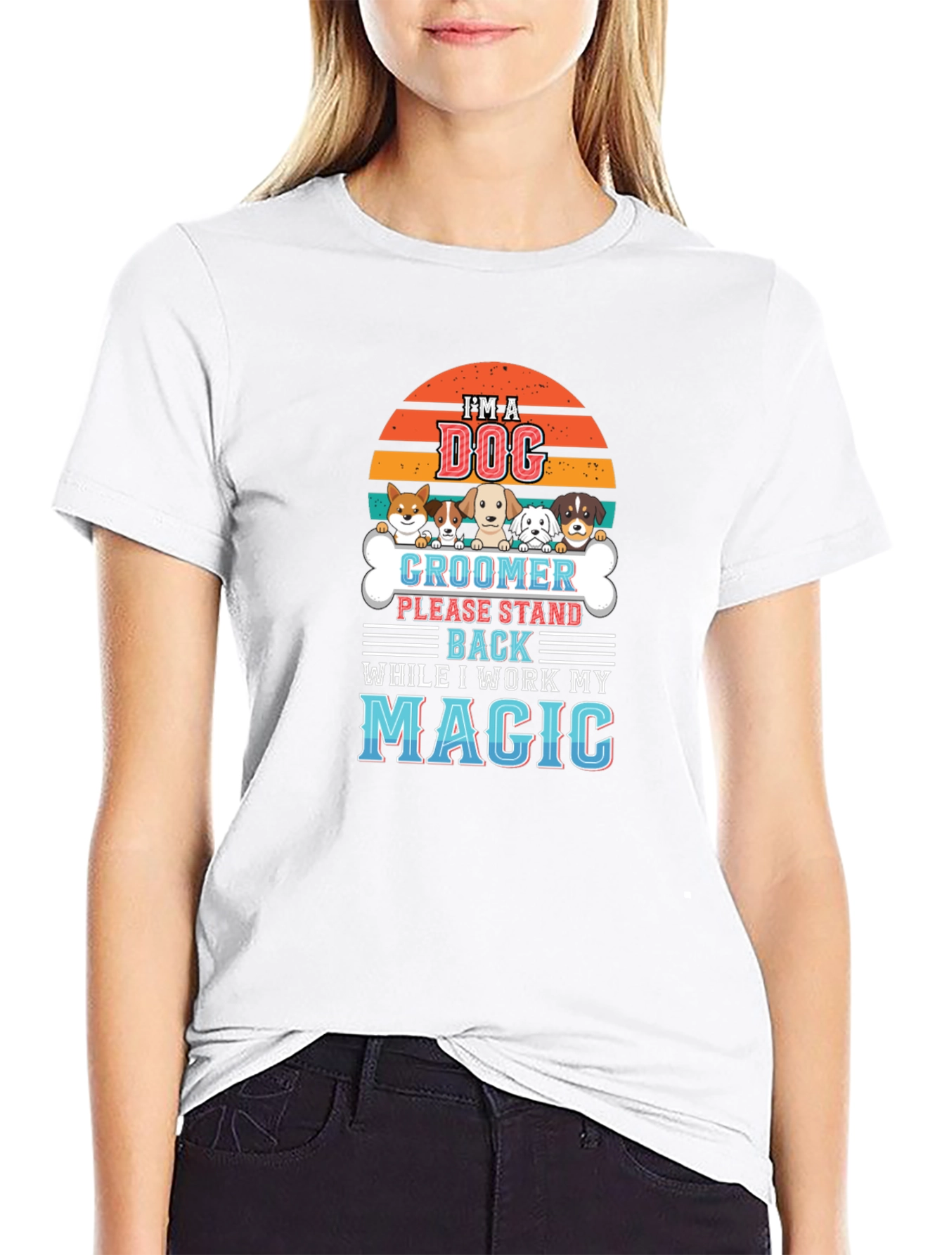 Black Dog Groomer Magic T-Shirt - Pet Lover Tee view 9