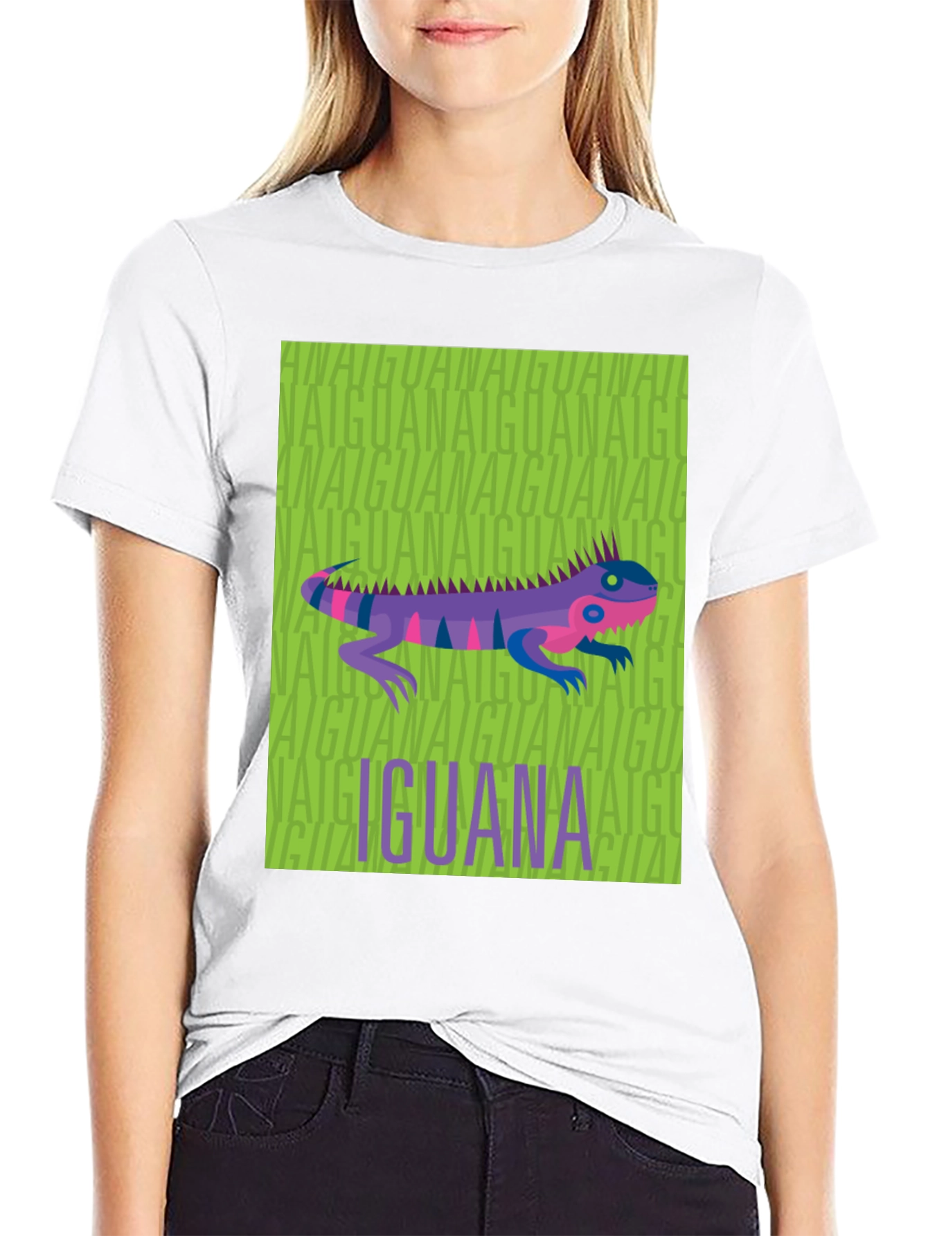 Black Iguana Graphic Print Black T-Shirt view 9