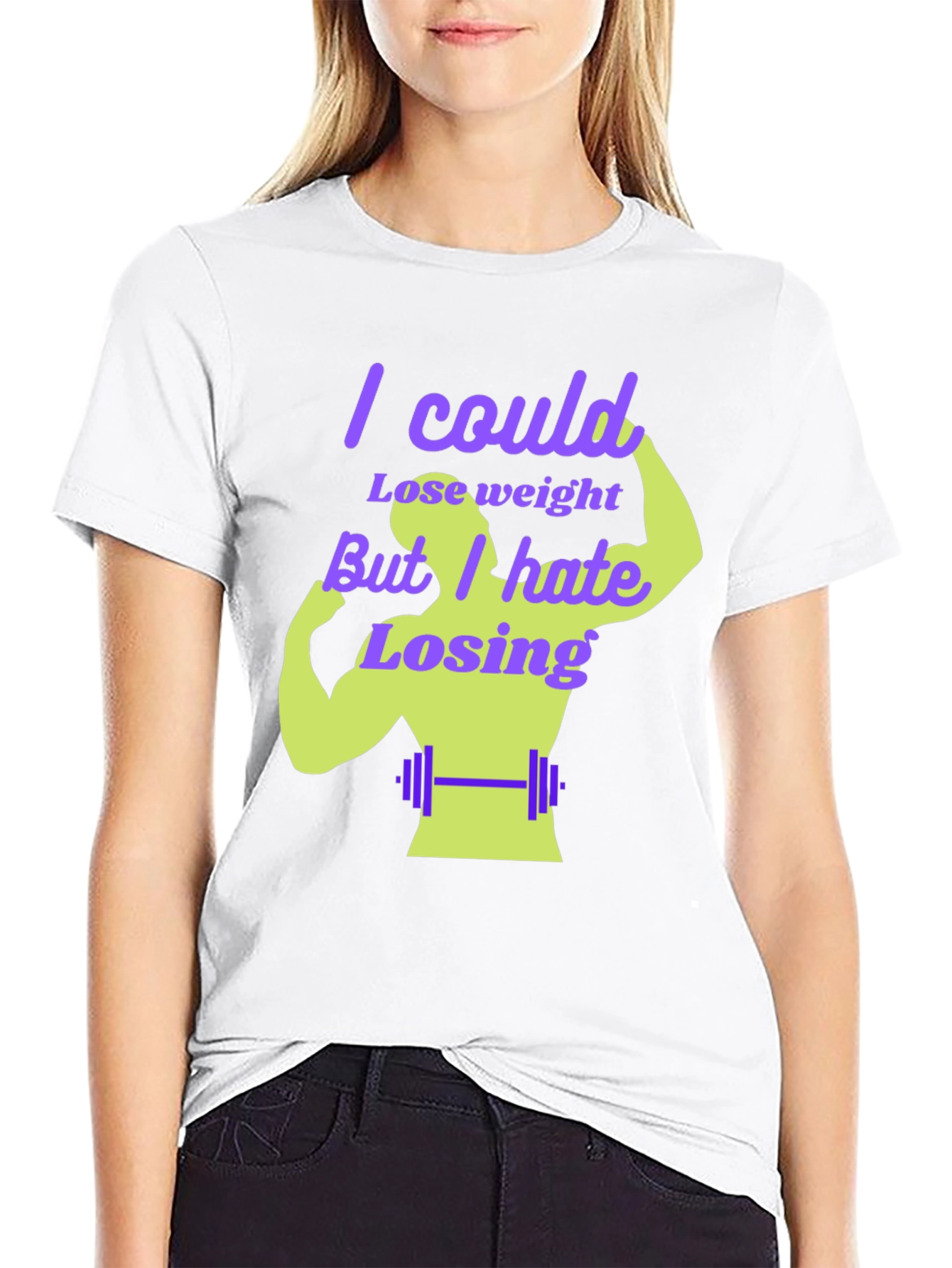 Black Funny Weightlifting T-Shirt - I Could Lose Weight view 9