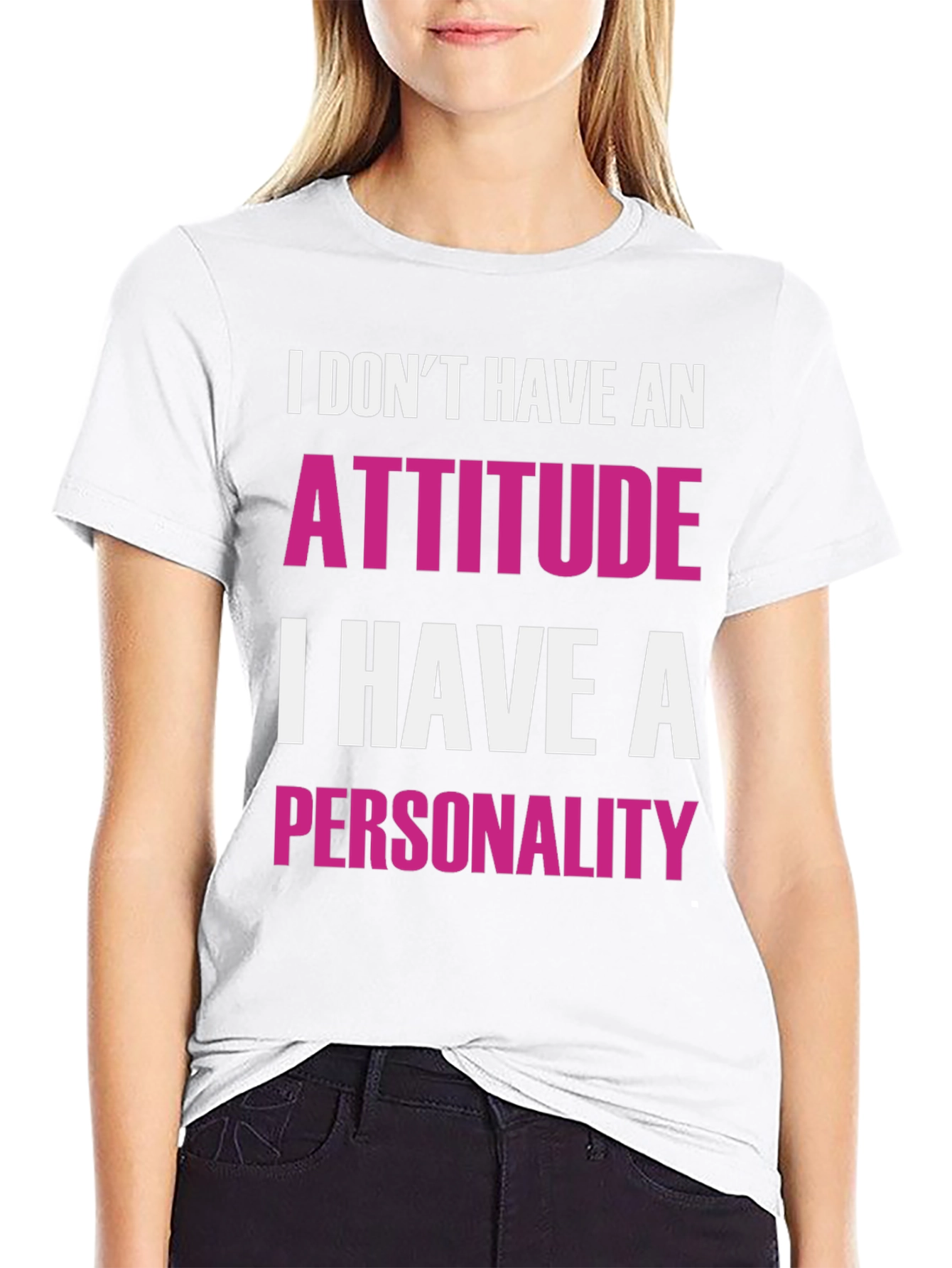 Black Funny Attitude Personality Graphic T-Shirt view 9