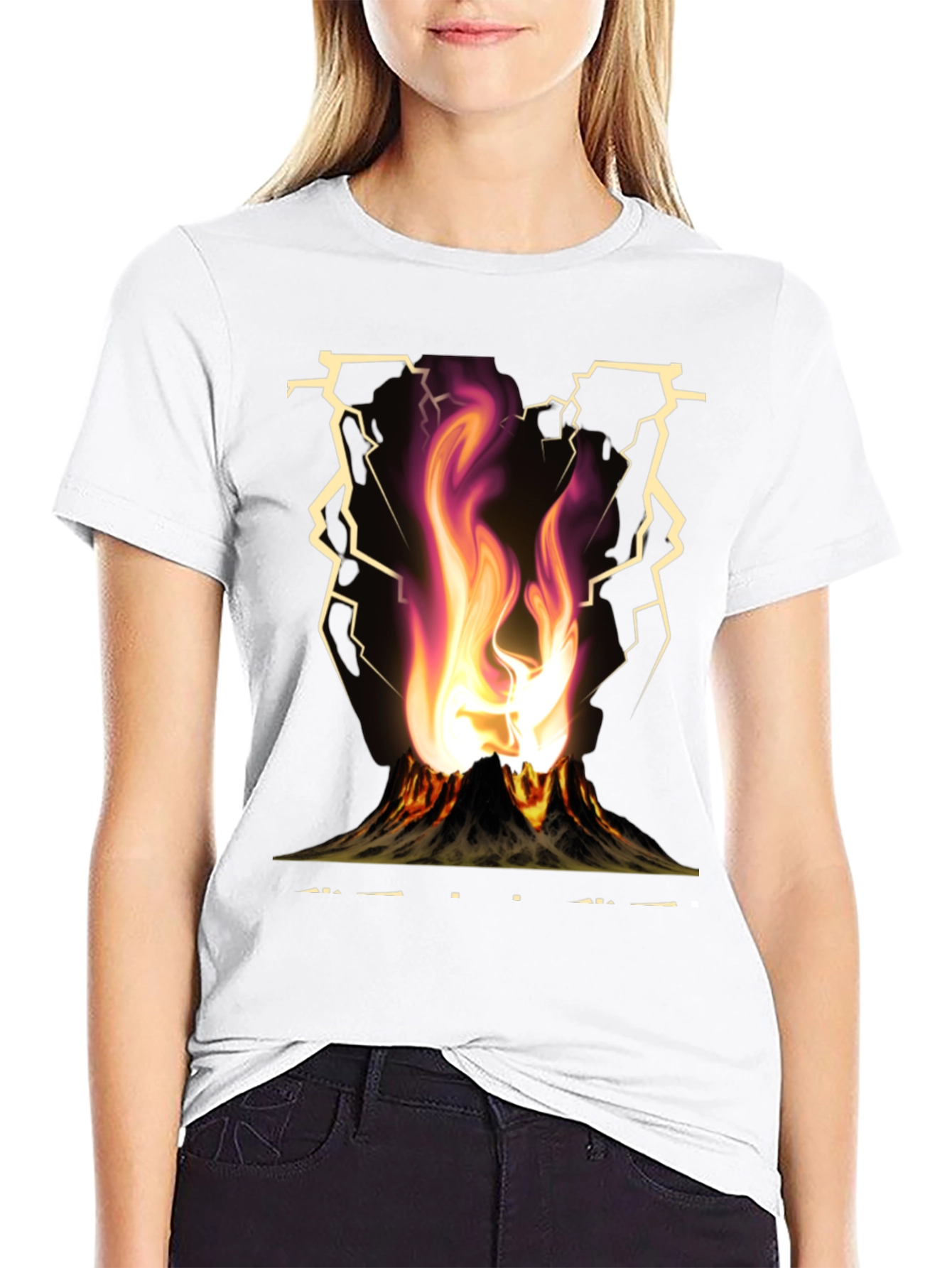 Volcano Lightning Graphic T-Shirt - 9