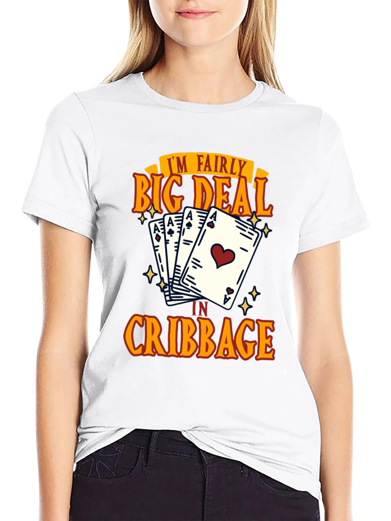 Black Fairly Big Deal Cribbage Card T-Shirt view 9