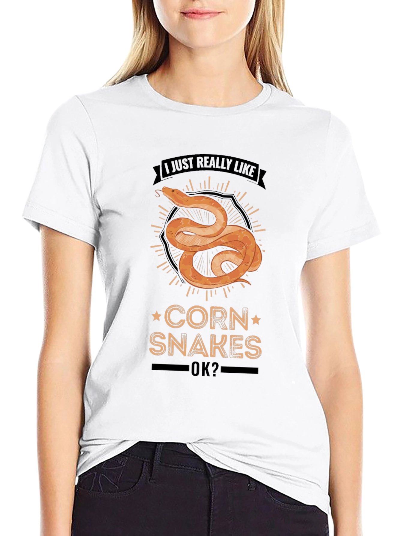 Black Corn Snakes T-Shirt: I Just Really Like Corn Snakes Ok? view 9