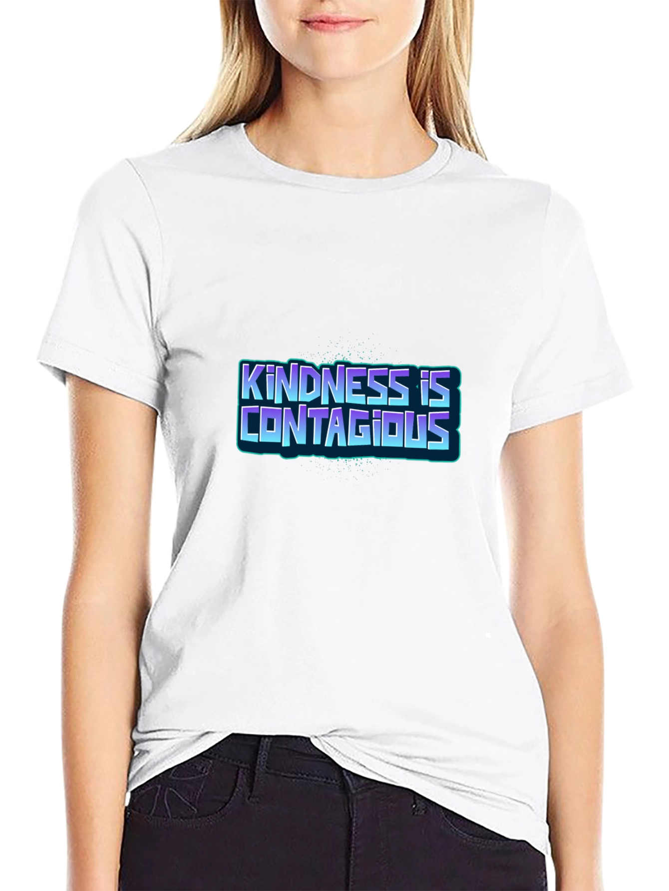 Black Kindness Is Contagious Graphic Tee view 9