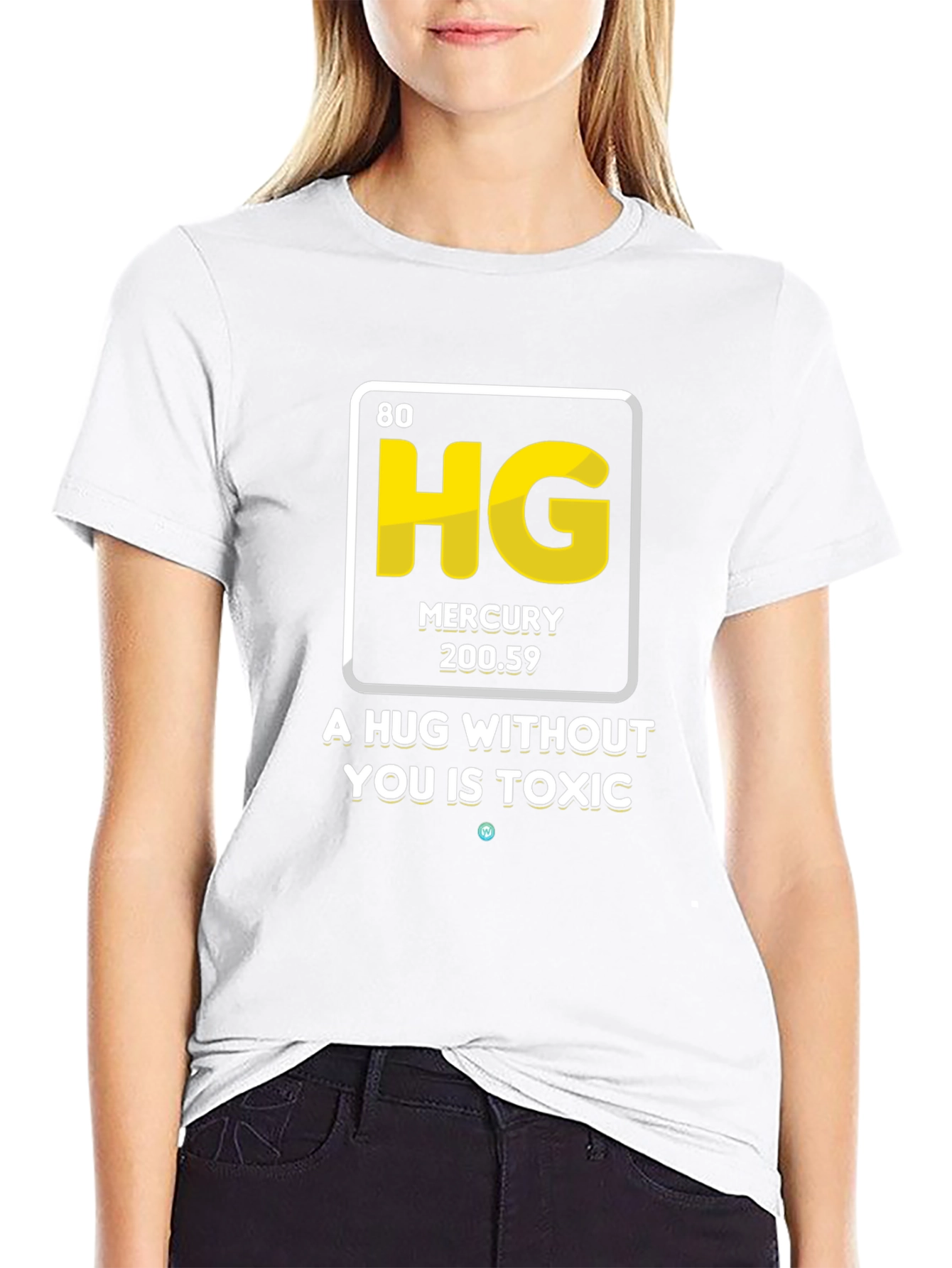 Black Mercury Hug T-Shirt - Funny Chemistry Tee view 9