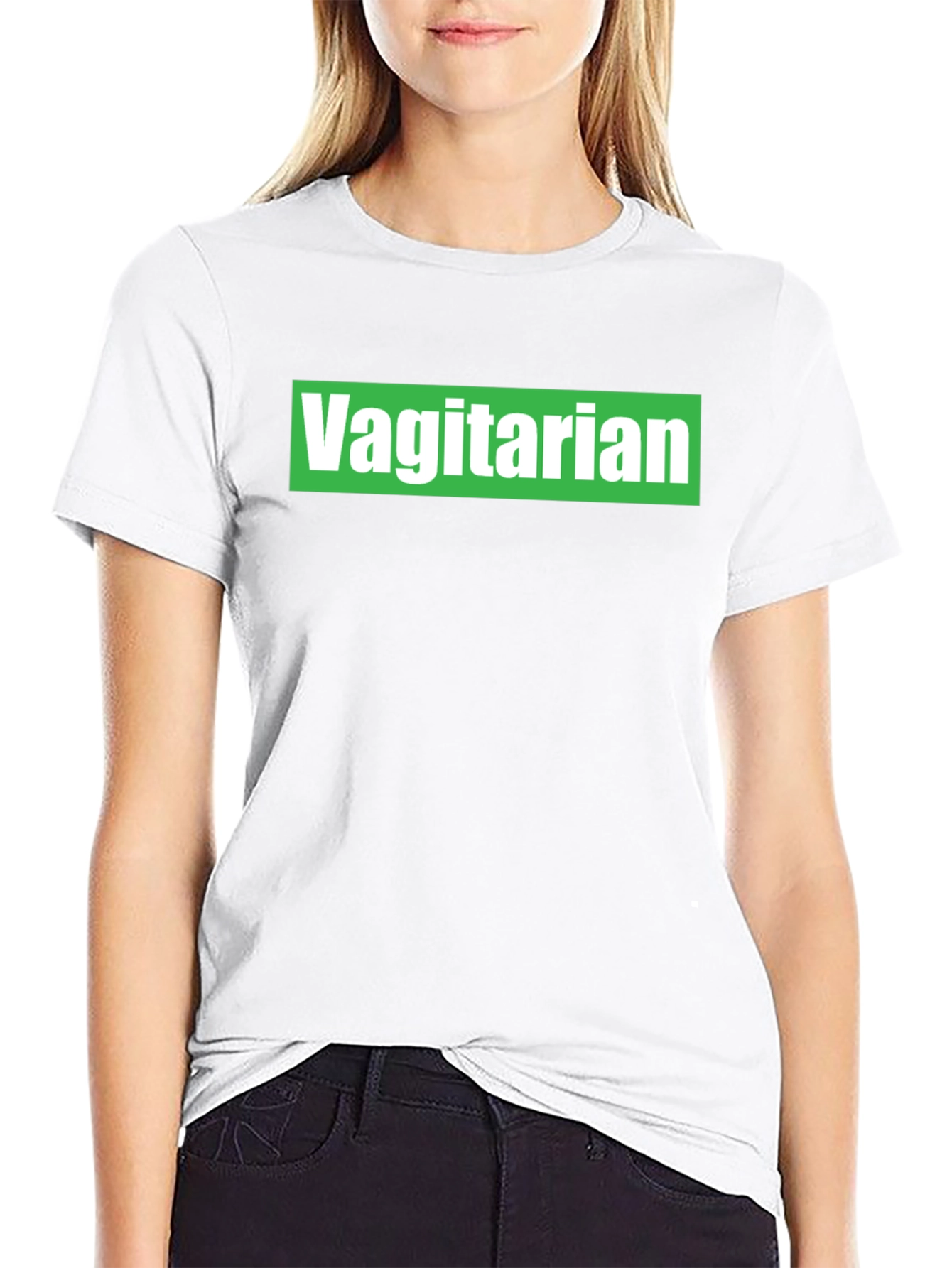Black Vagitarian T-Shirt - Novelty Graphic Tee view 9