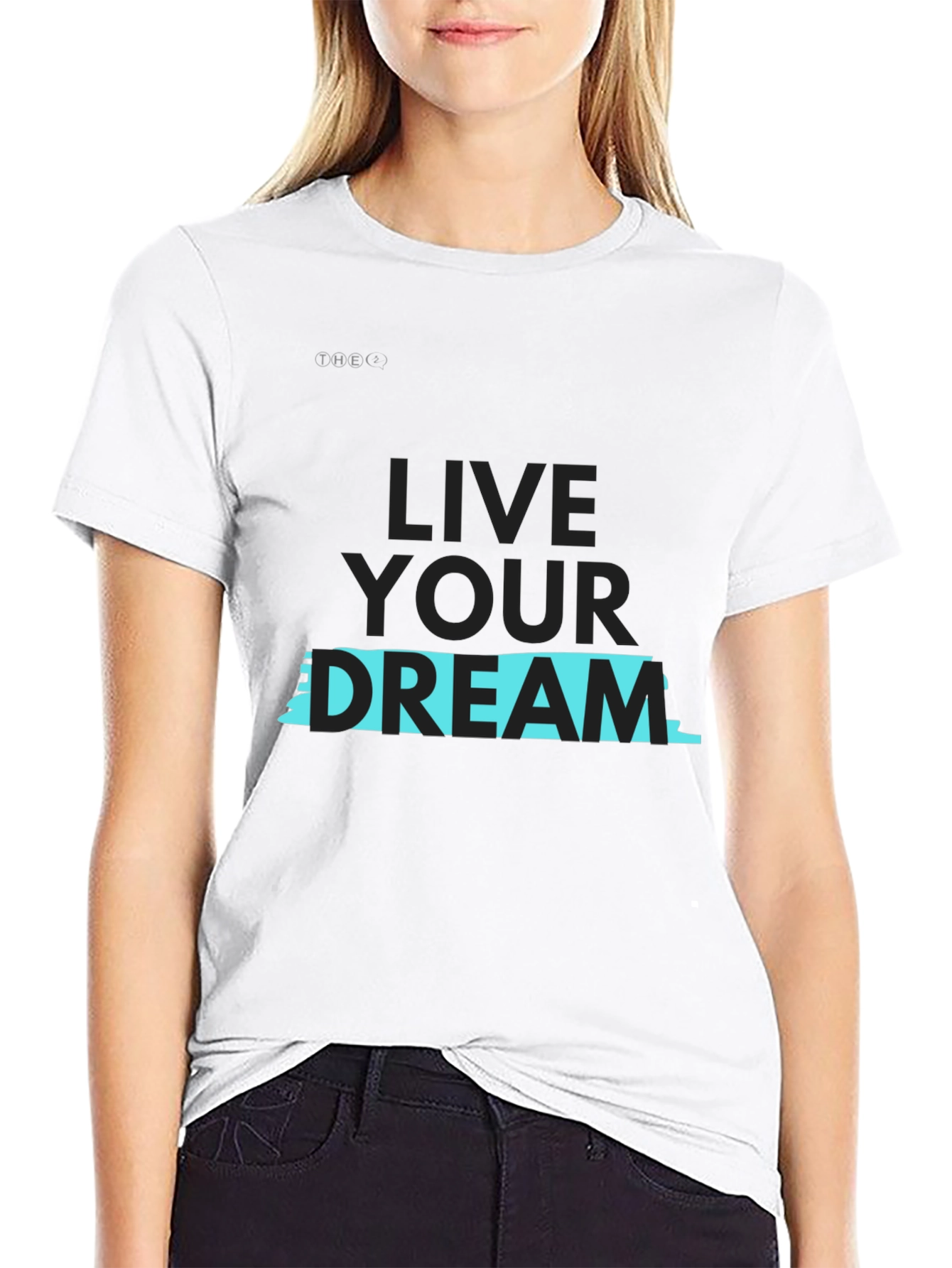 Black Live Your Dream Graphic Tee - Stylish Black T-Shirt view 9