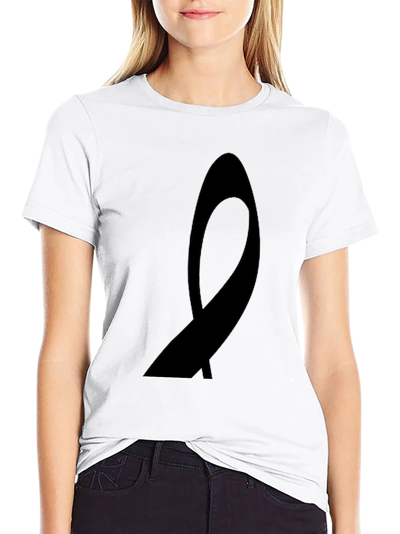 Black Men's Black Awareness Ribbon Graphic Tee view 9