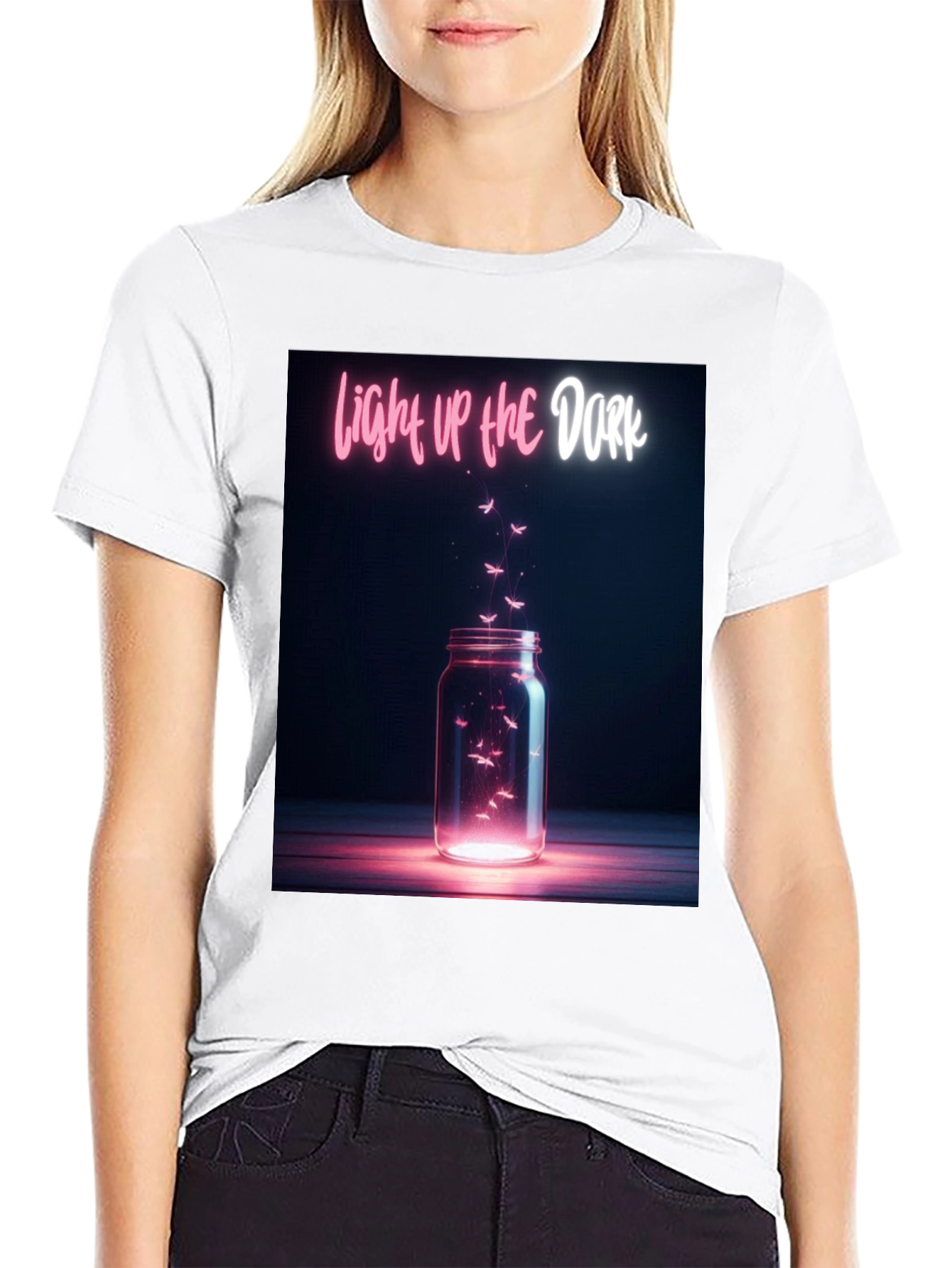 Black Light Up the Dark Graphic Tee view 9