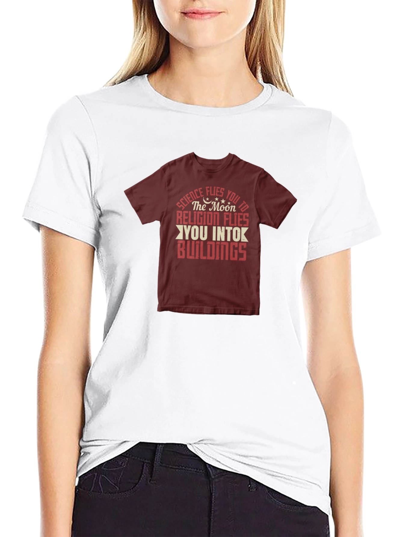 Black Science vs Religion Graphic T-Shirt view 9