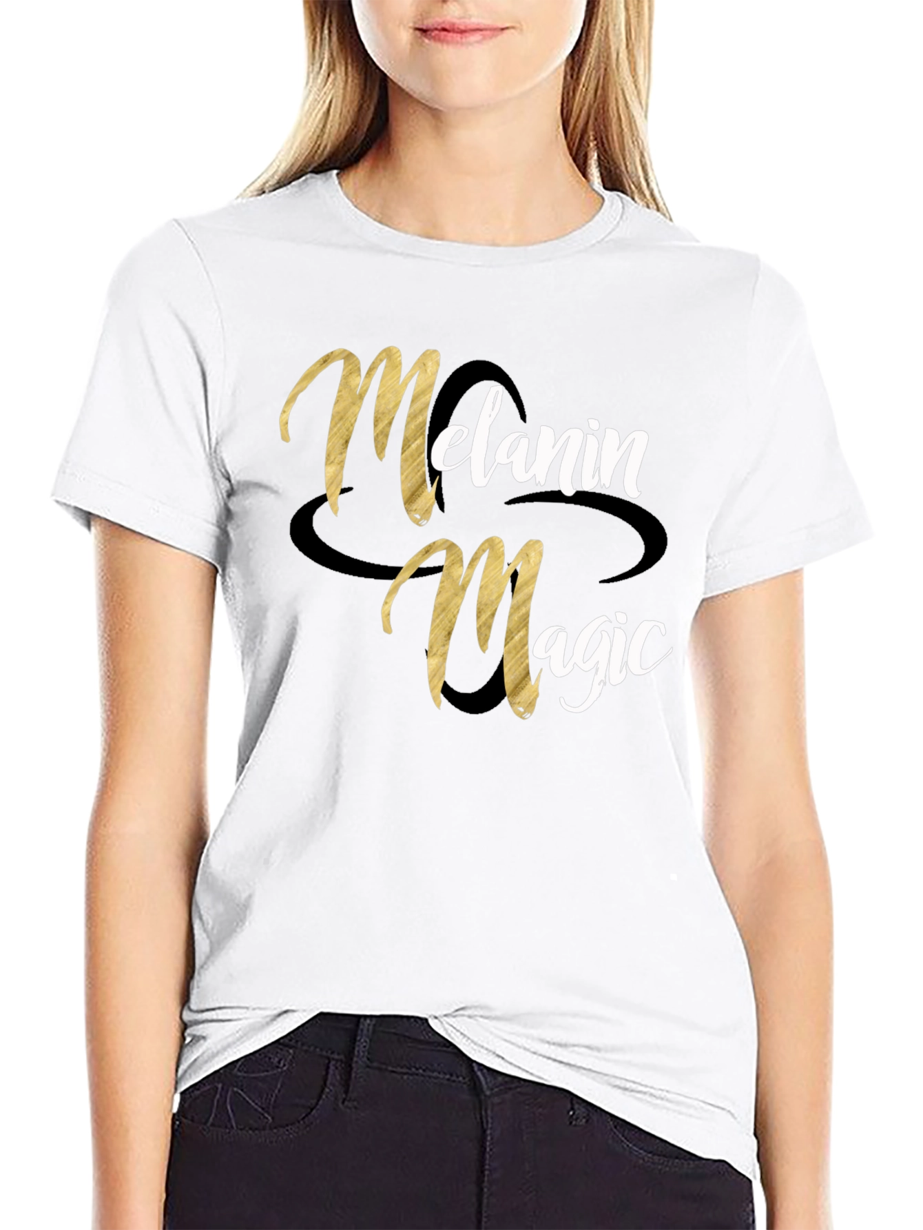 Black Melanin Magic Graphic Tee - Stylish Black T-Shirt view 9