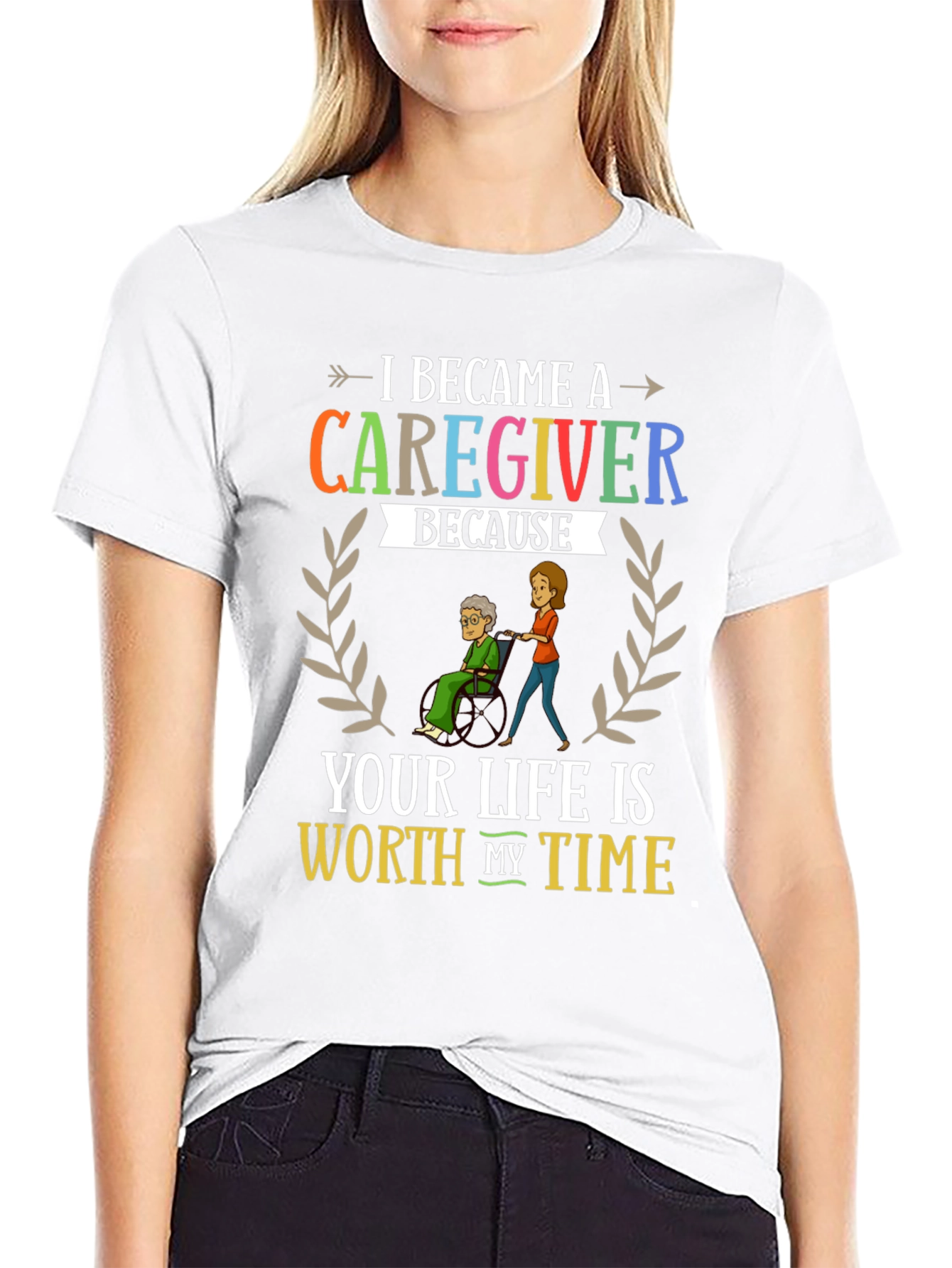 Black Caregiver Appreciation T-Shirt: Worth My Time view 9
