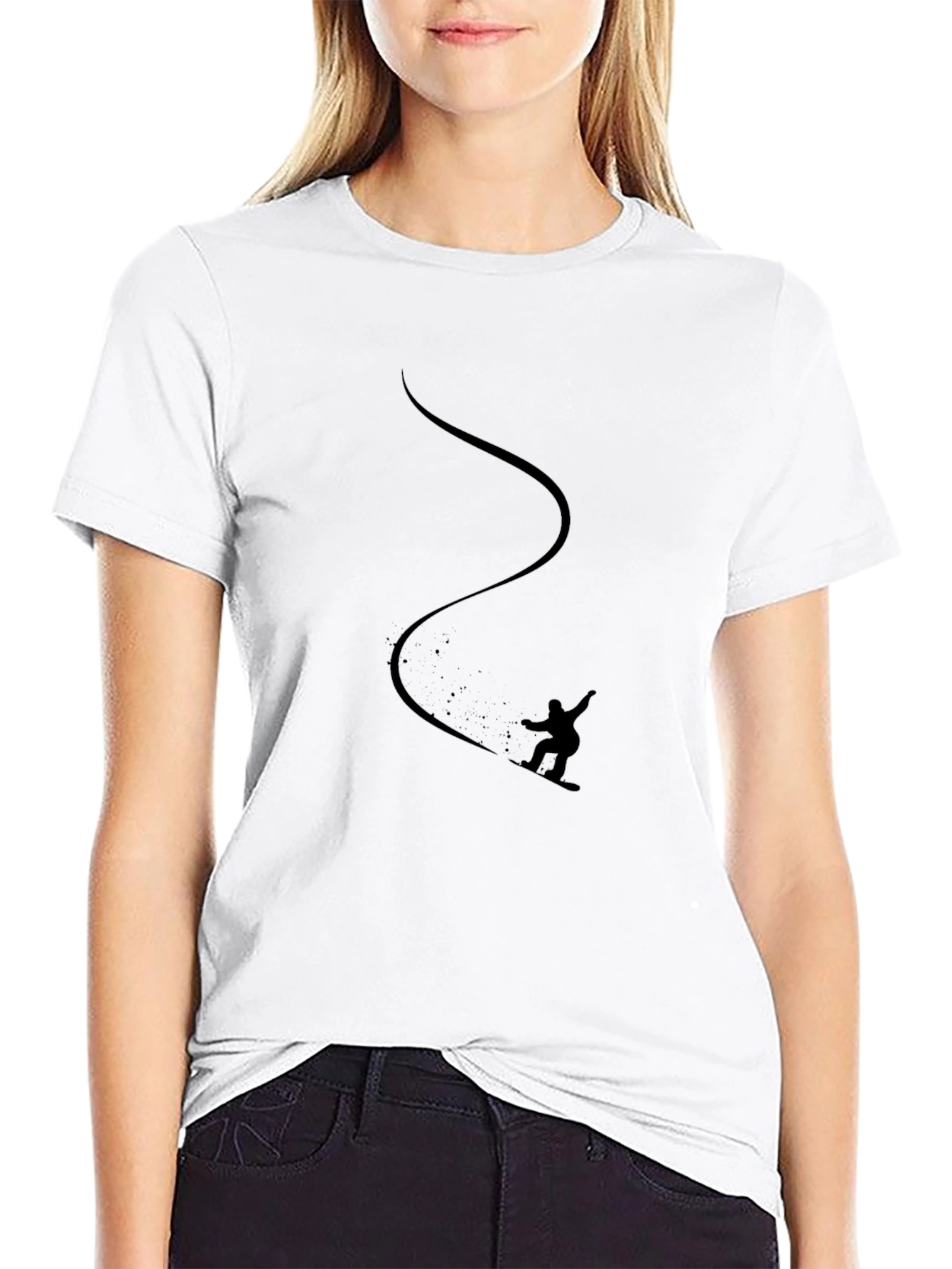 Black Black Snowboarder Tee - Adventure Ready Style view 9