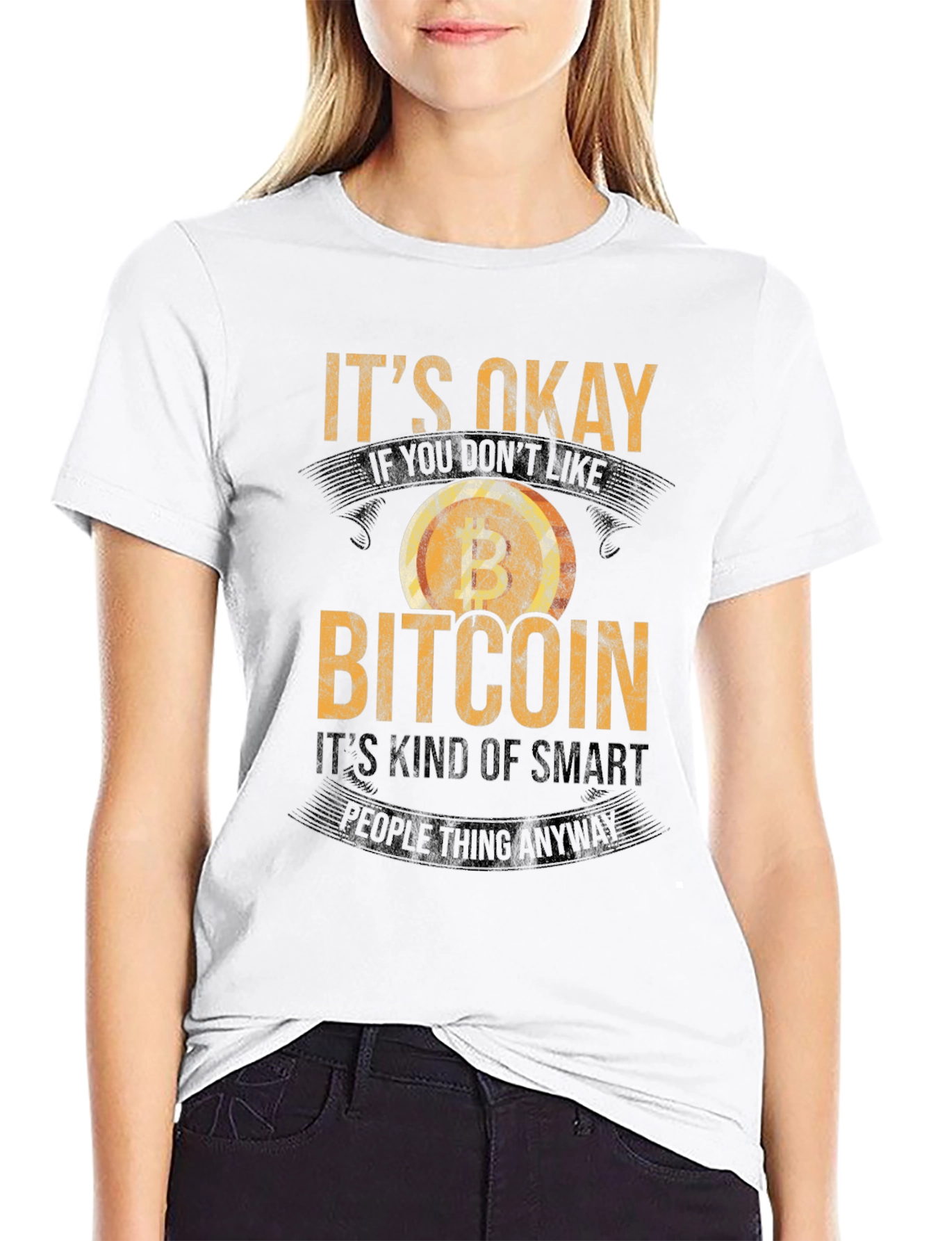 Black Bitcoin Humor Graphic T-Shirt view 9