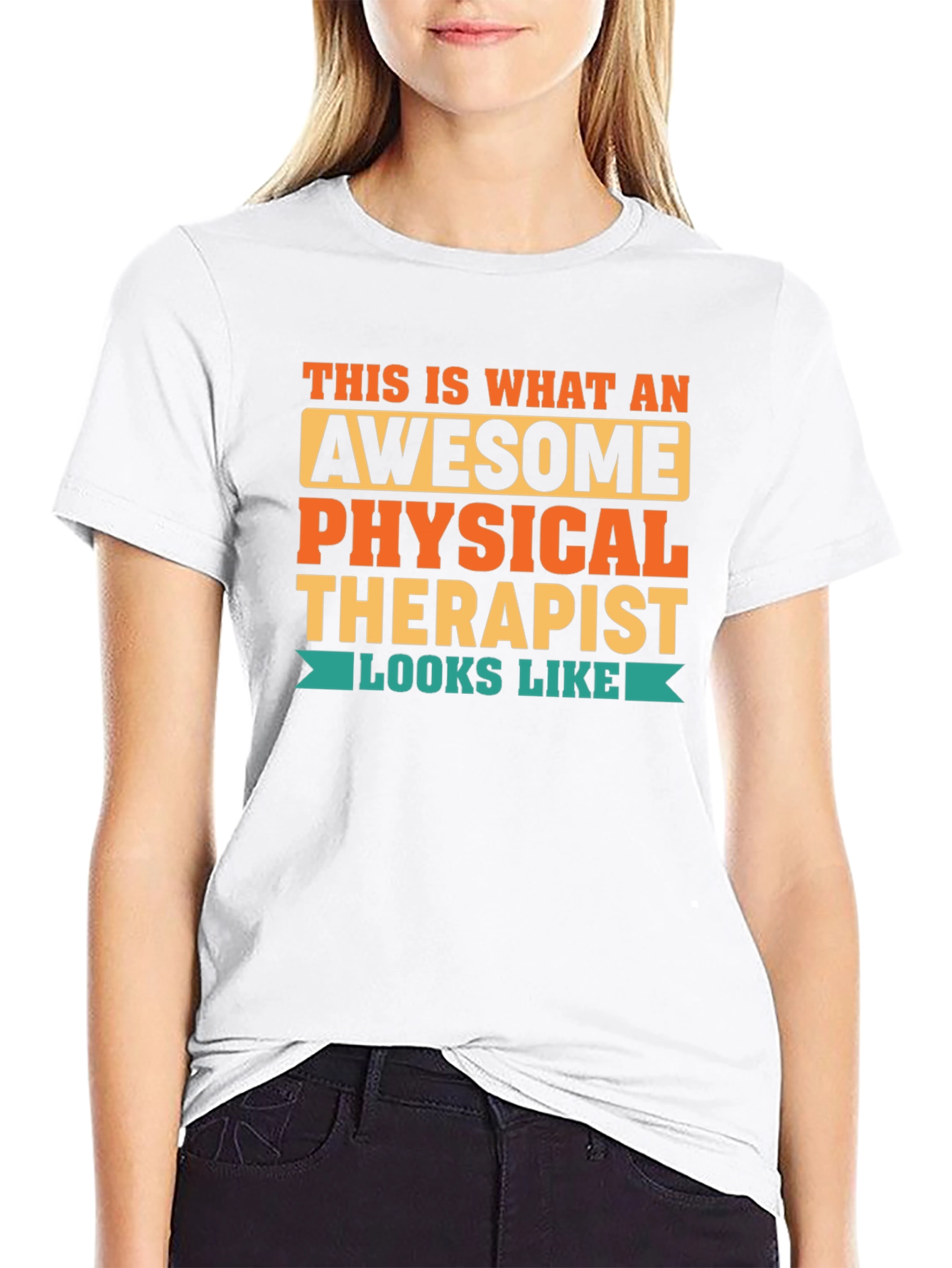 Black Awesome Physical Therapist T-Shirt view 9