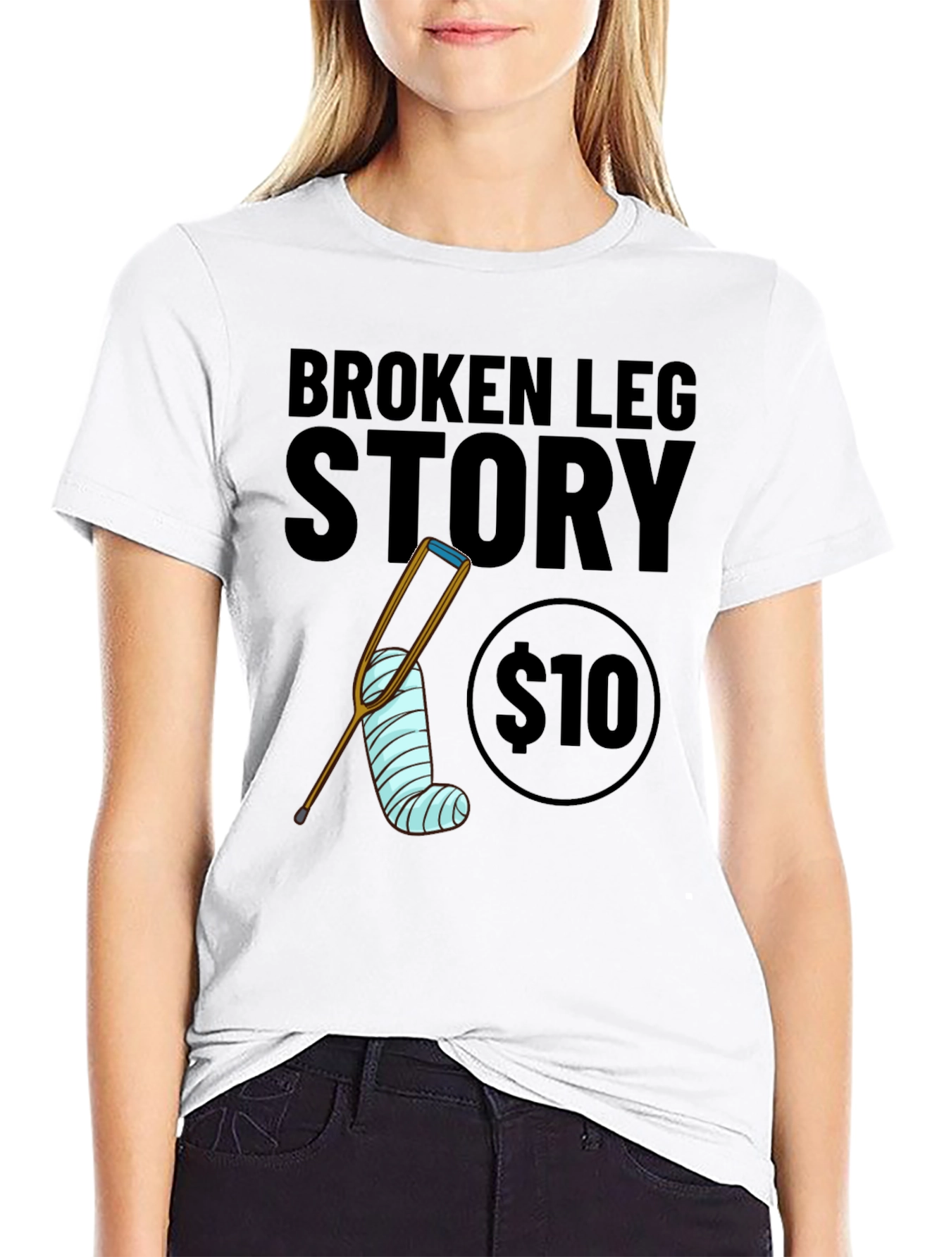 Black Broken Leg Story T-Shirt - $10 view 9