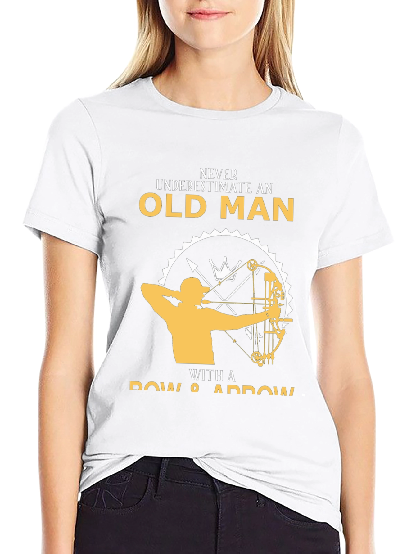 Black Never Underestimate Old Man T-Shirt view 9