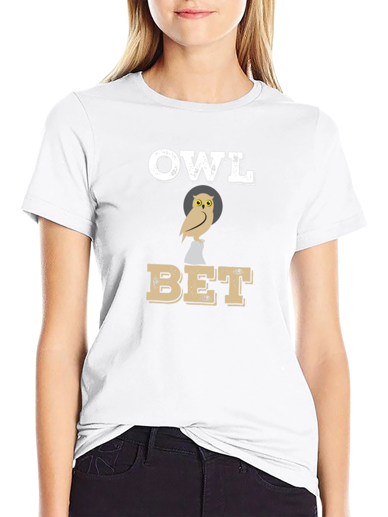 Black Owl Bet T-Shirt: Funny Graphic Tee view 9
