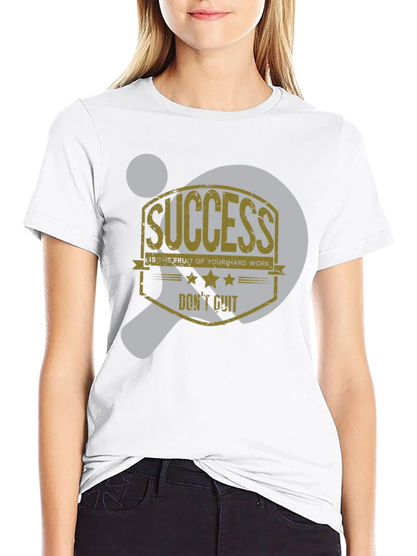 Black Success Motivational Graphic T-Shirt view 9