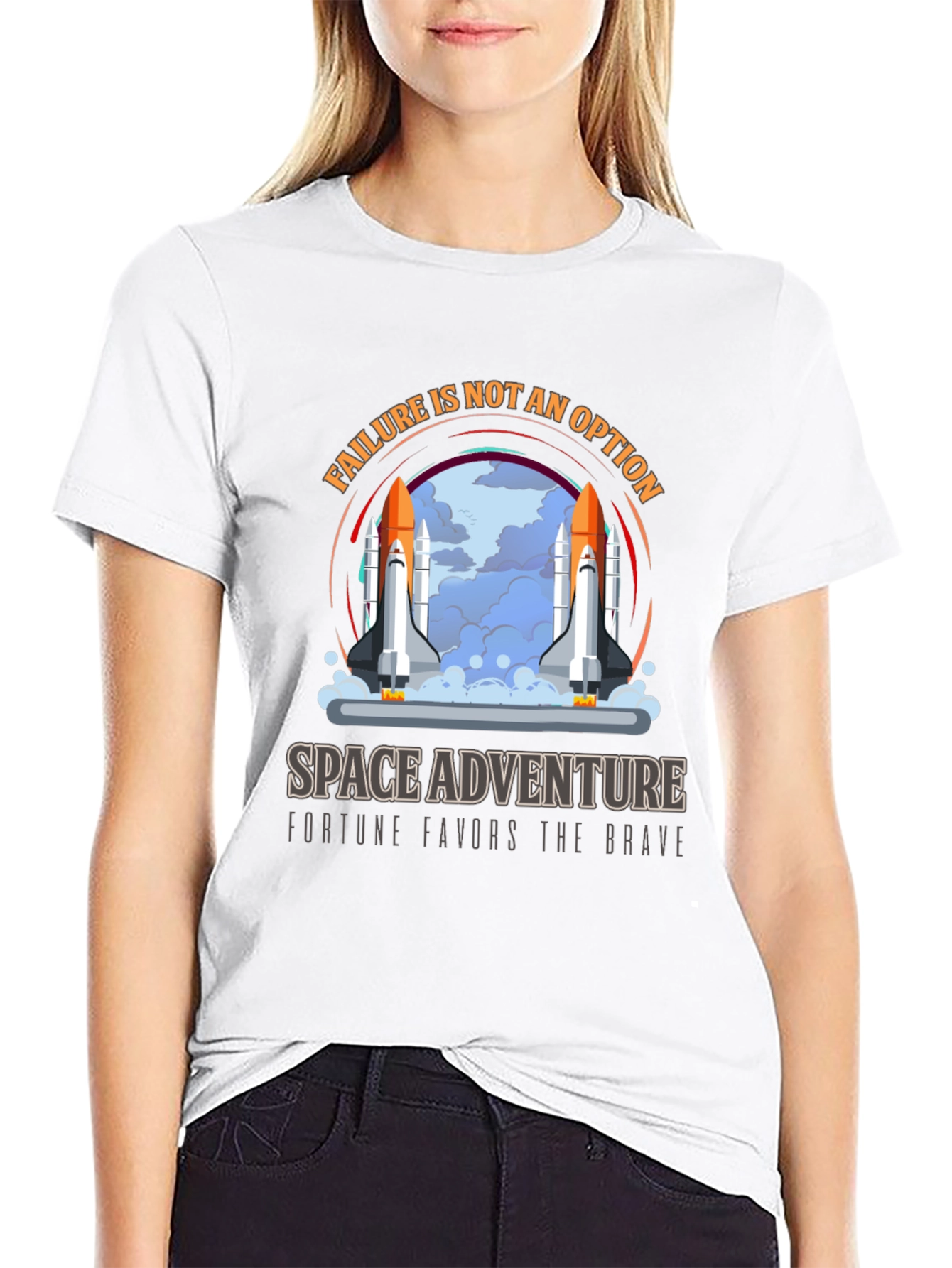 Black Space Adventure T-Shirt - Failure is Not an Option view 9