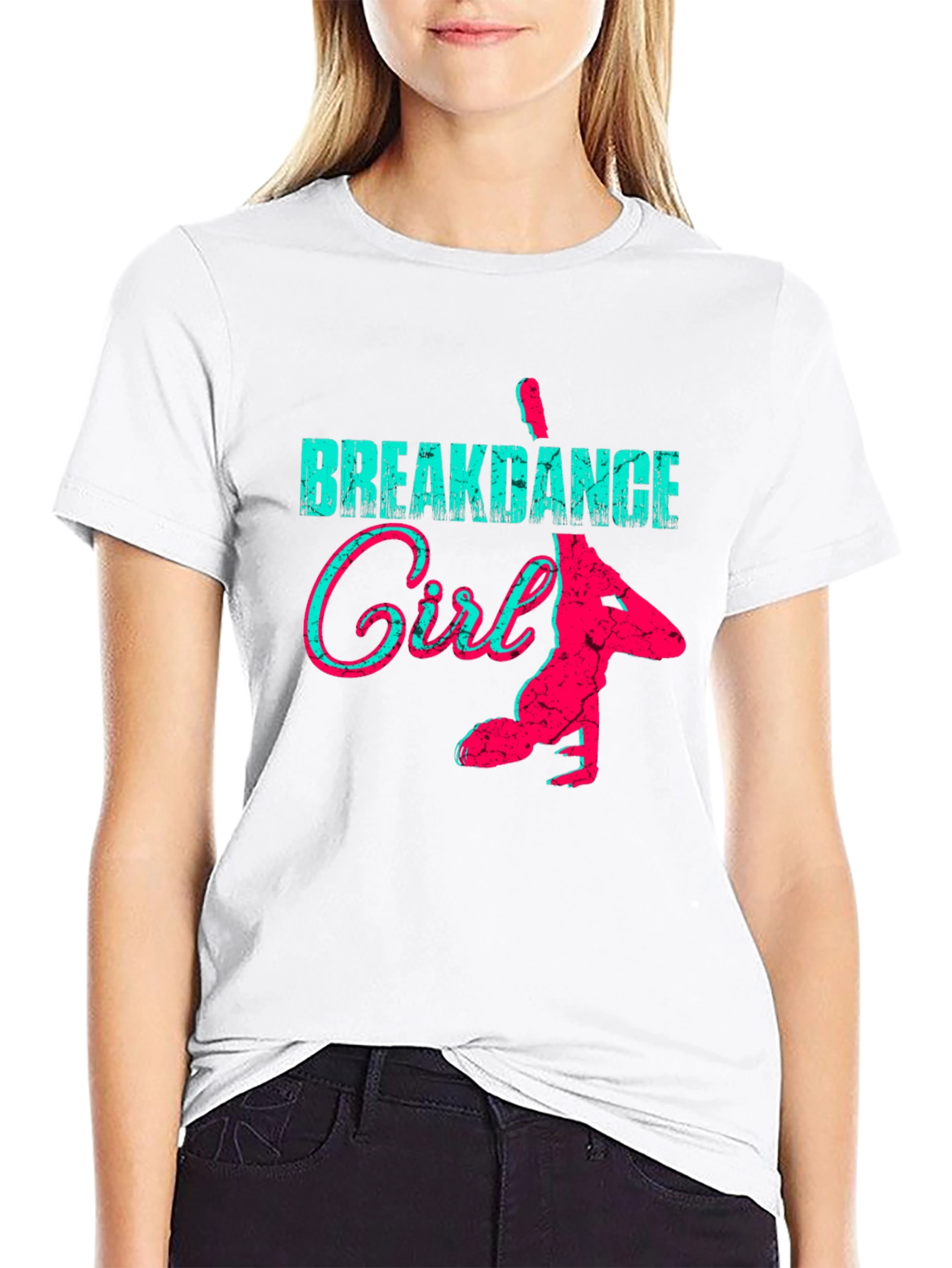 Black Breakdance Girl Graphic Tee - Cool Style view 9