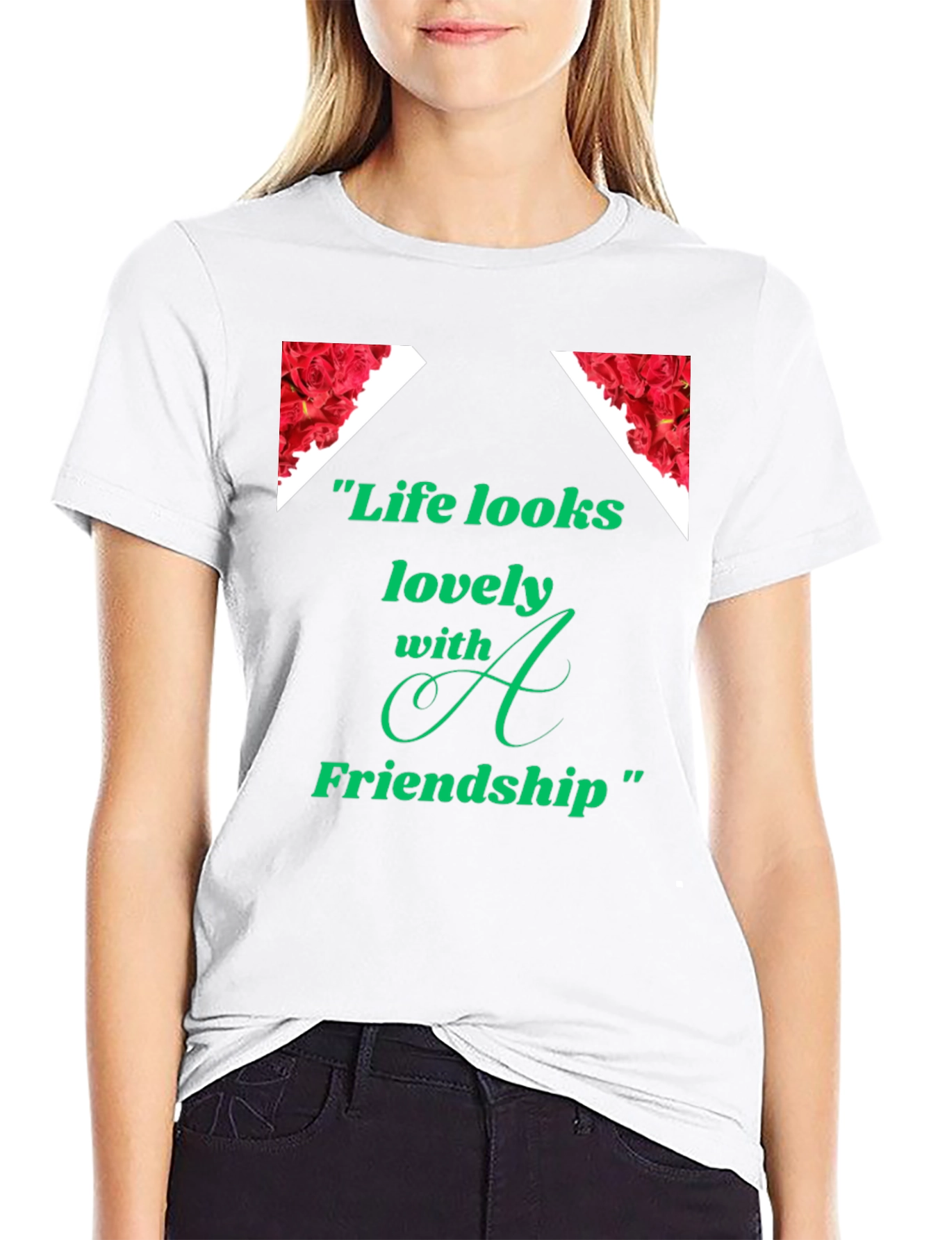 Black Life Looks Lovely Friendship Graphic Tee view 9