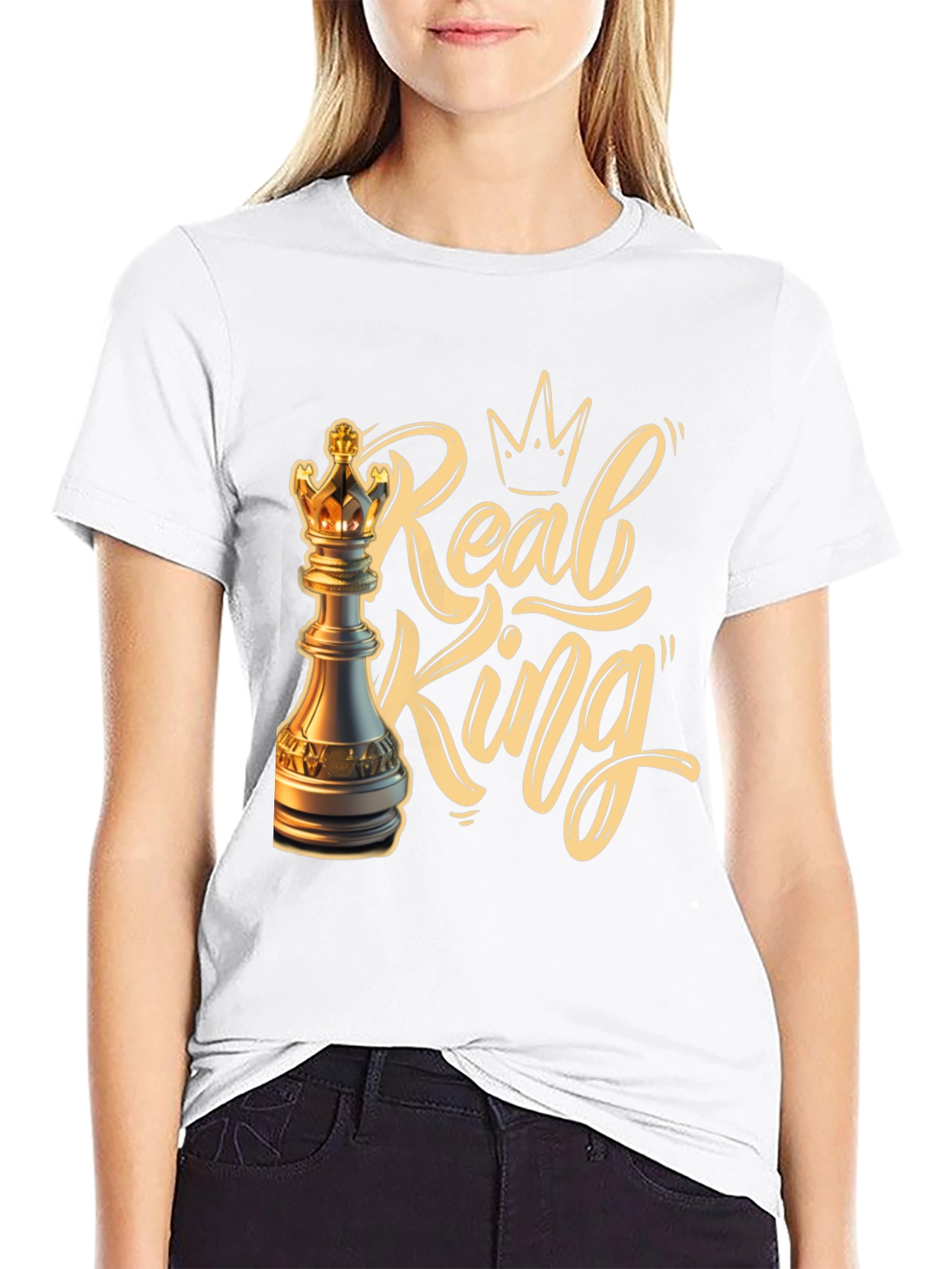 Black Real King Chess T-Shirt view 9