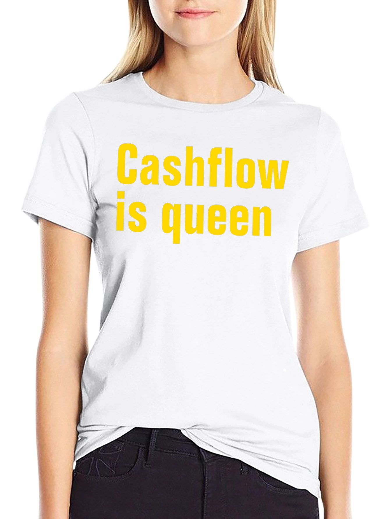 Black Cashflow is Queen T-Shirt - Bold Statement Tee view 9