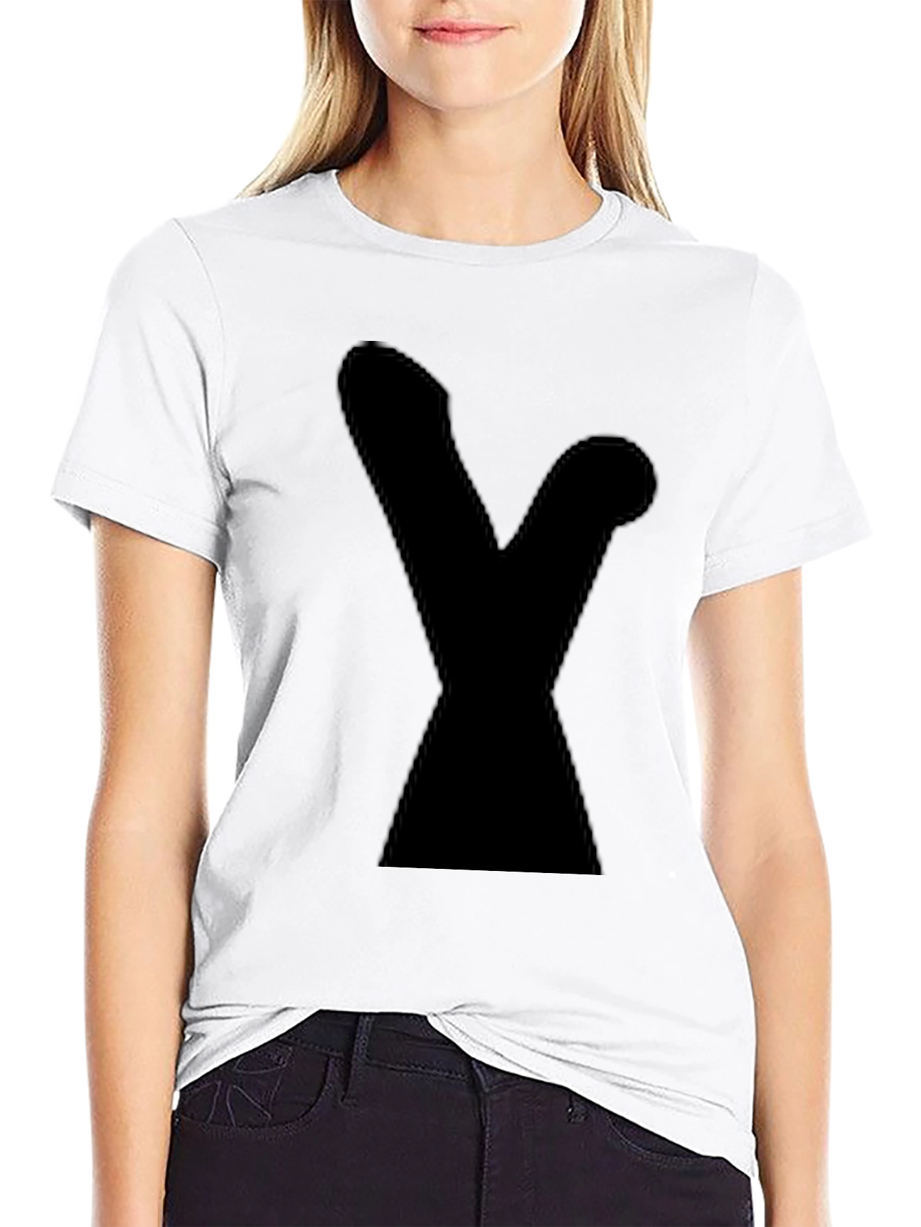 Black Men's Graphic Tee - Bold Black Silhouette view 9