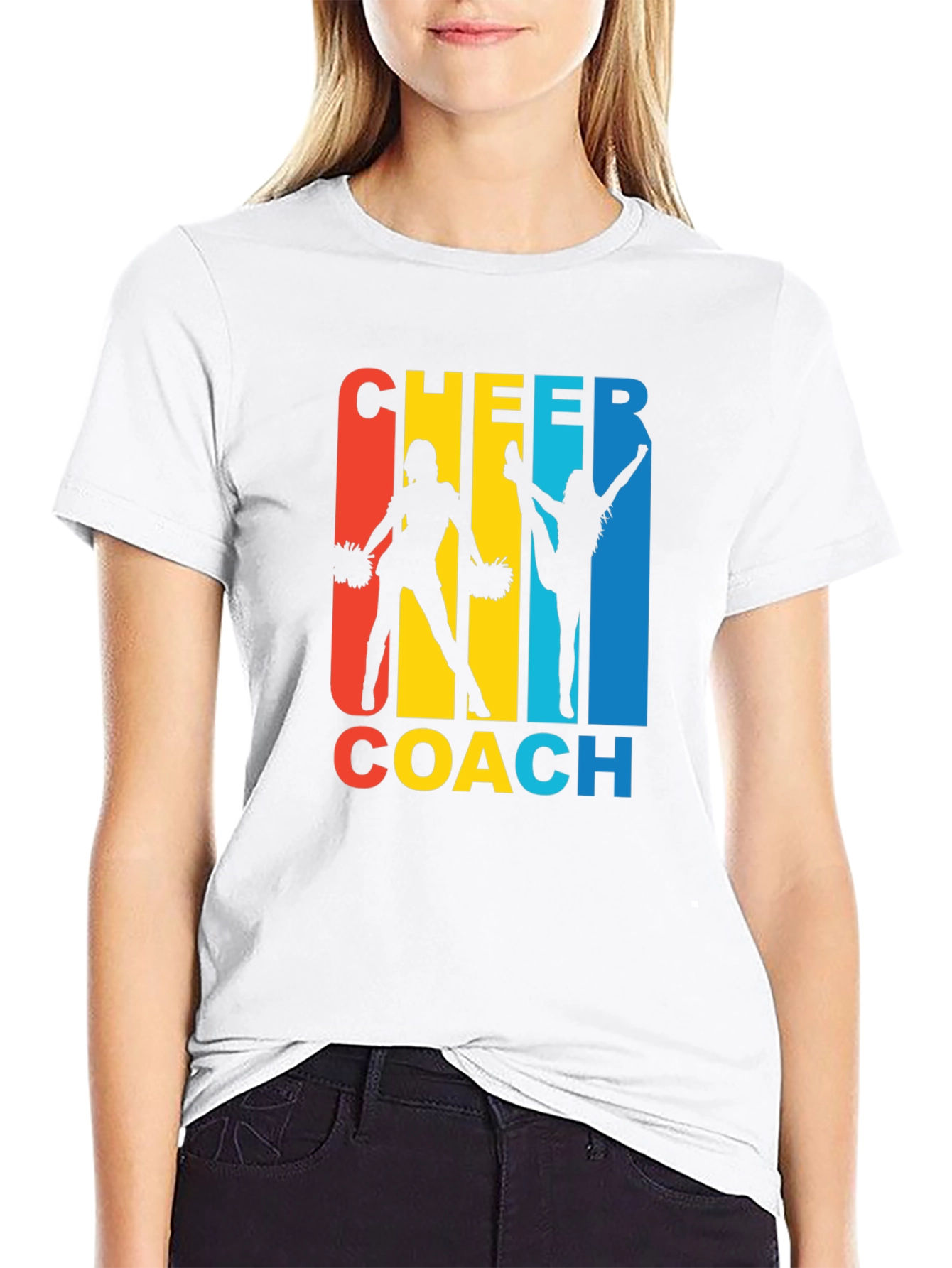 Black Cheer Coach Graphic T-Shirt view 9