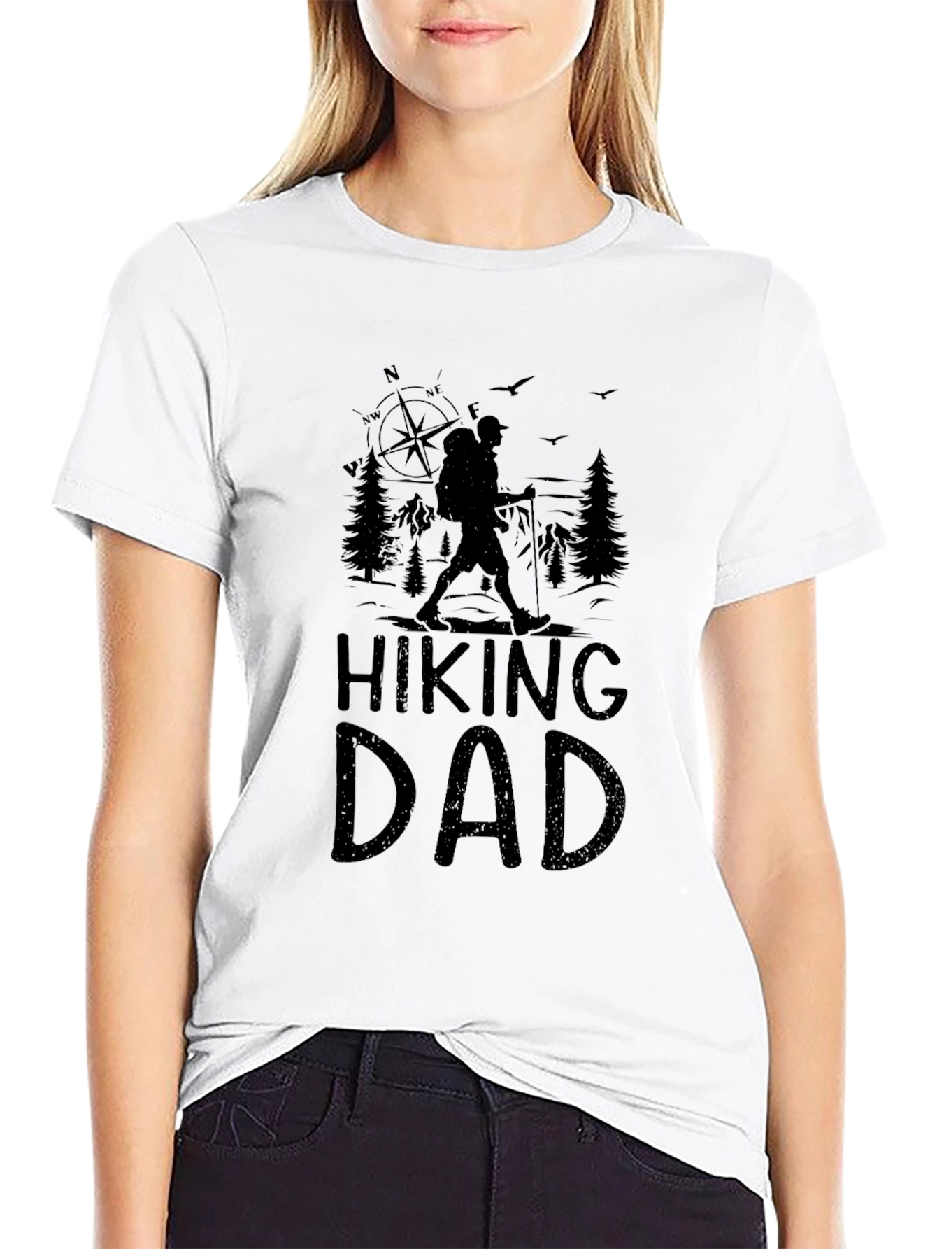 Black Hiking Dad T-Shirt - Outdoors Adventure Tee view 9