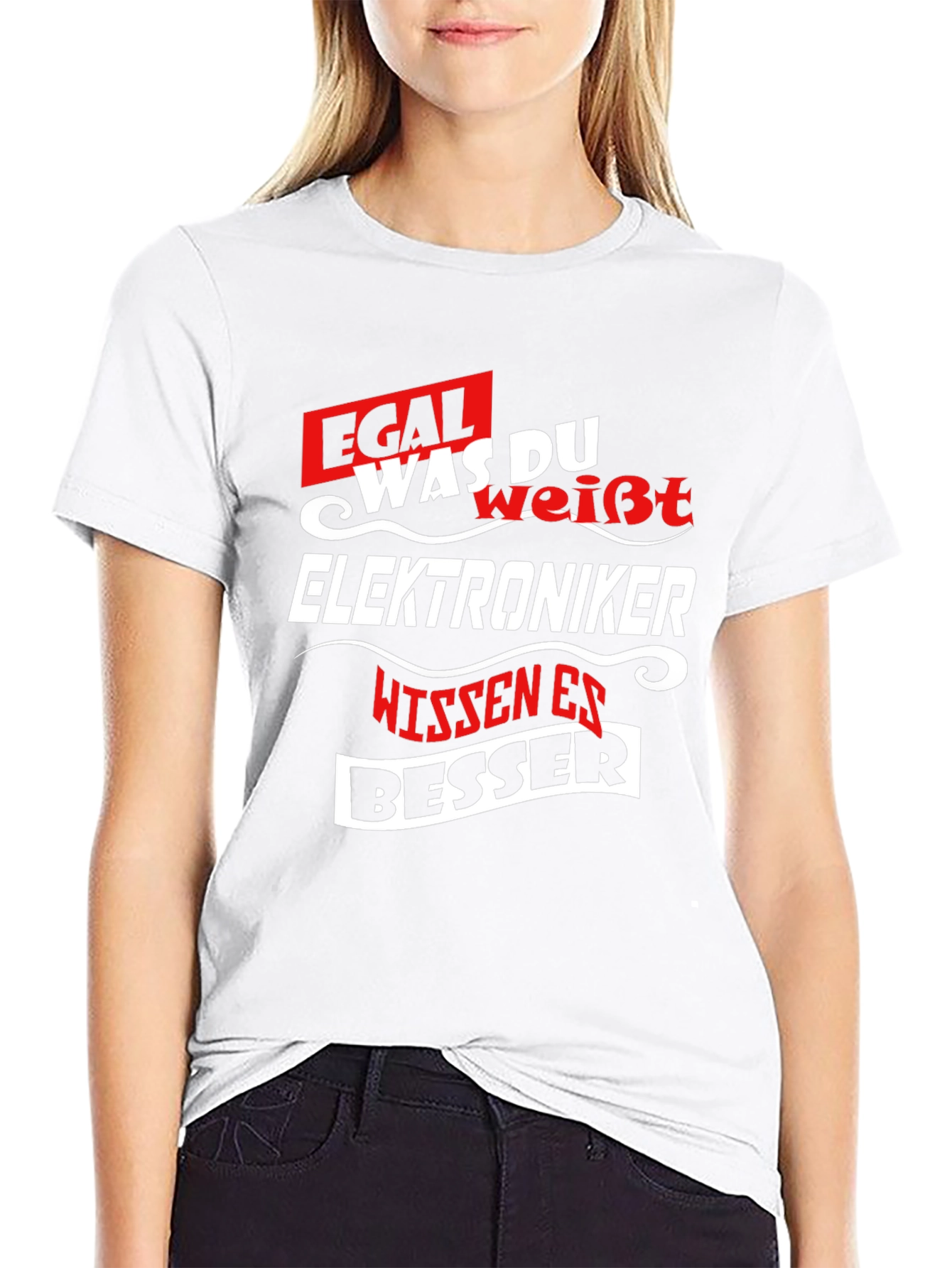 Black Electronics Expert T-Shirt - Egal Was Du WeiBt view 9