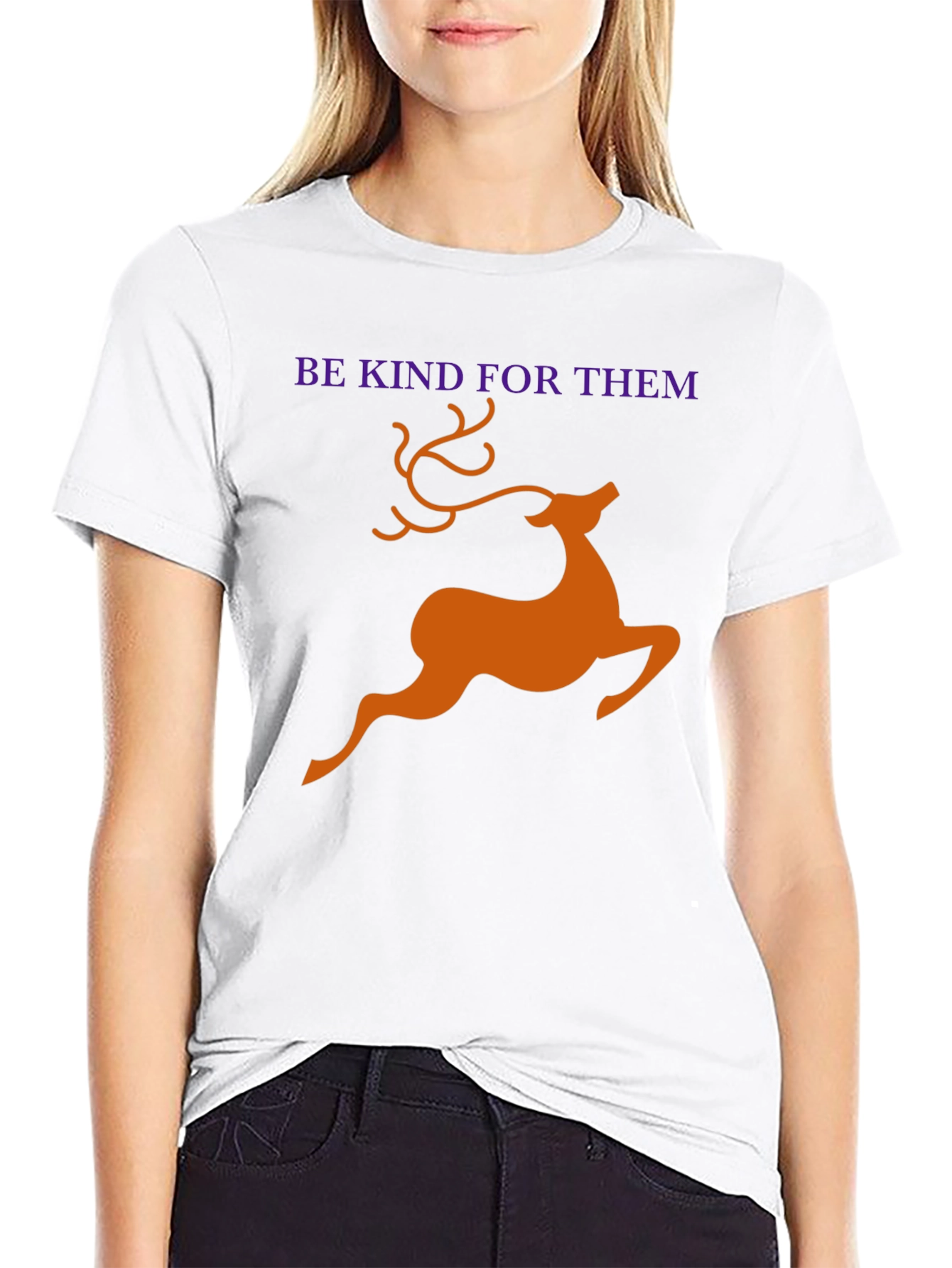 Black Be Kind For Them Deer Graphic T-Shirt view 9