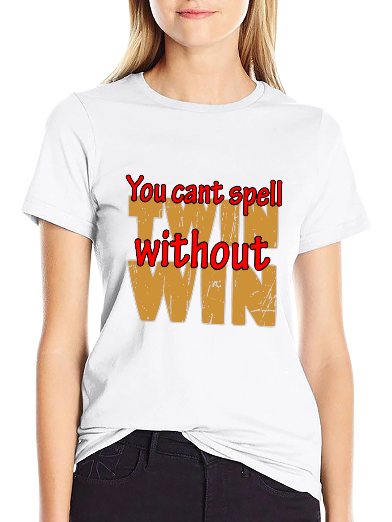 Black Twin Win T-Shirt - Funny Graphic Tee view 9