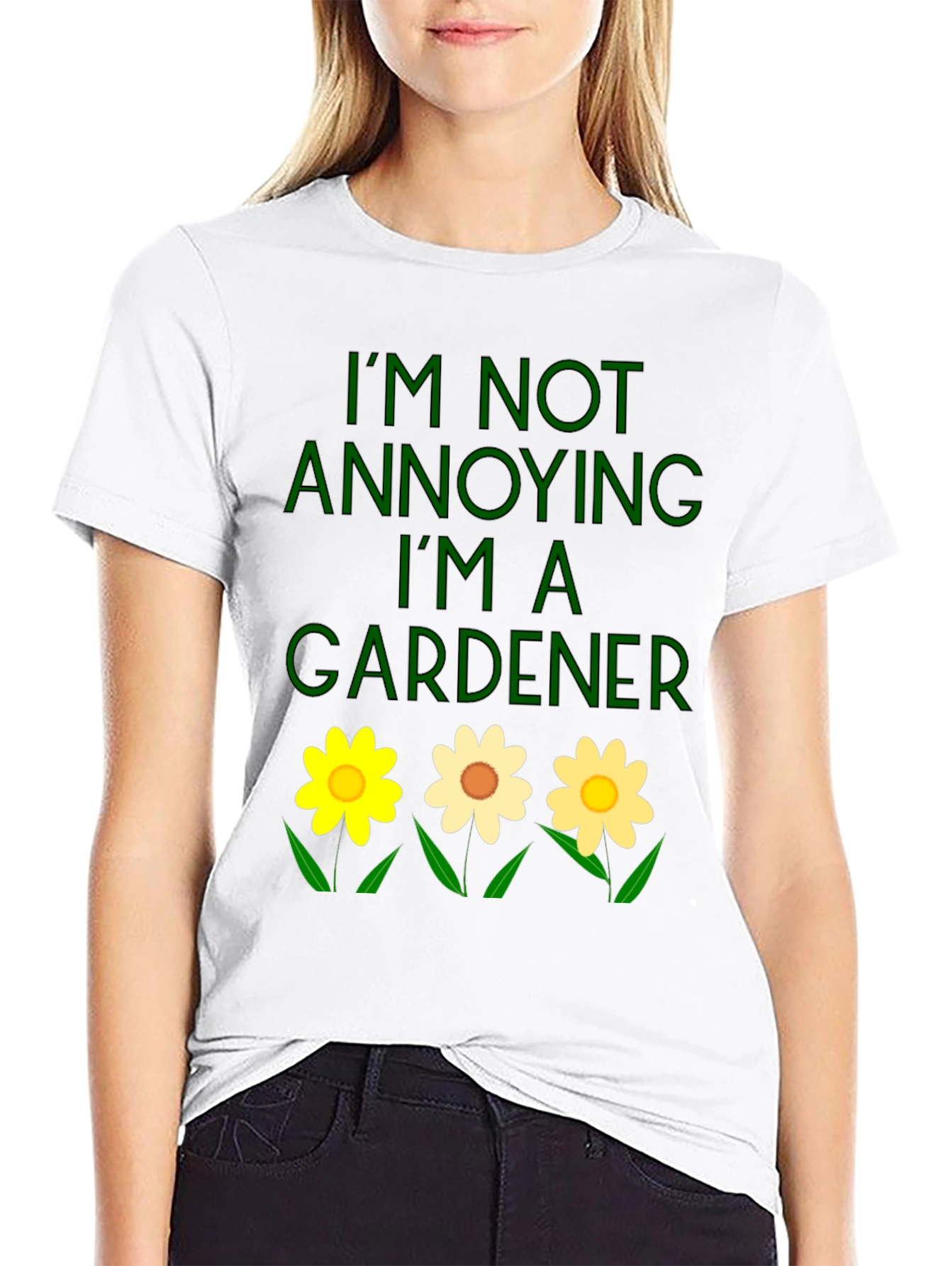 Black Gardener T-Shirt - I'm Not Annoying Funny Garden Shirt view 9