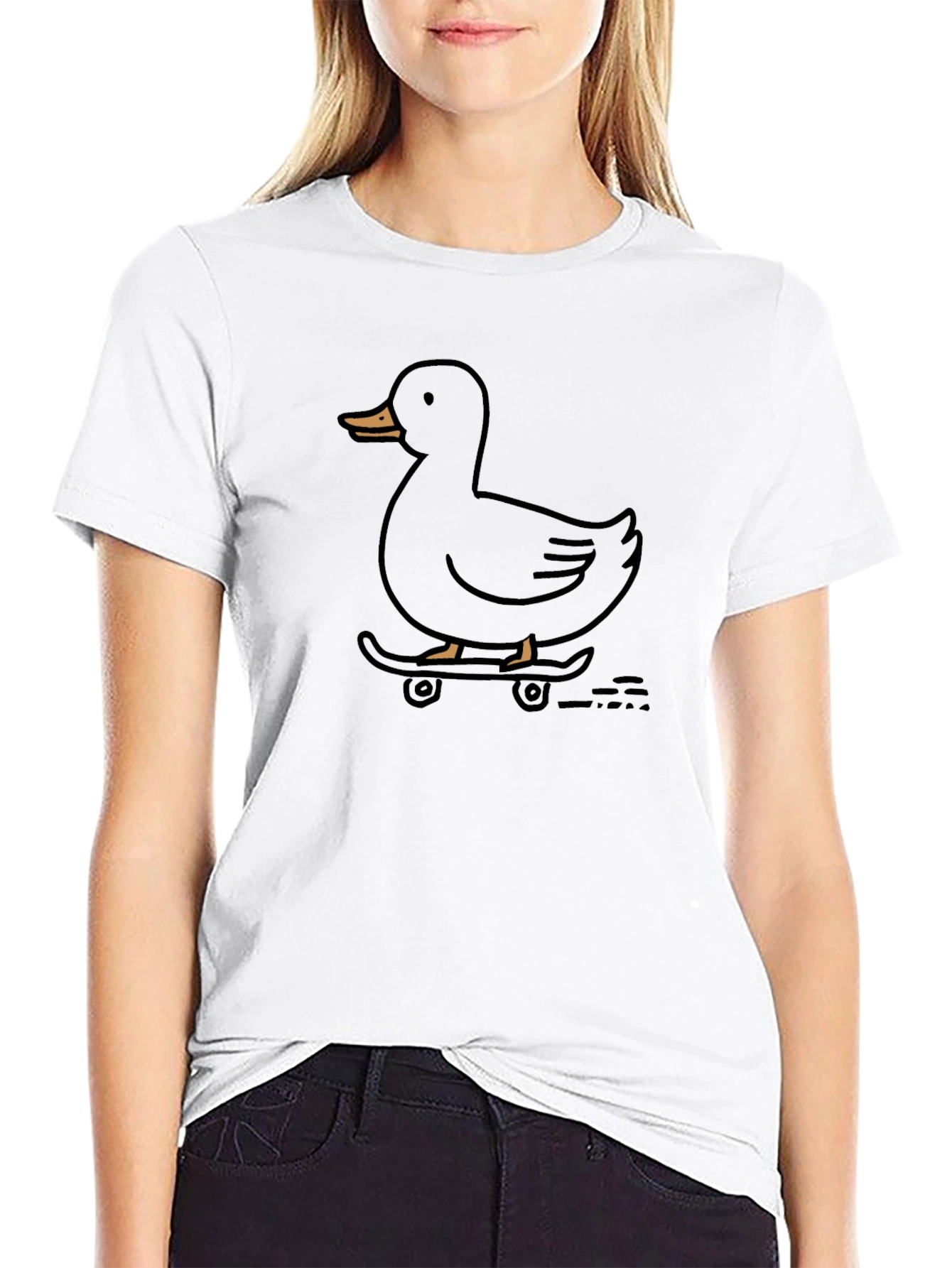 Black Duck Skateboarder T-Shirt - Cool Graphic Tee view 9