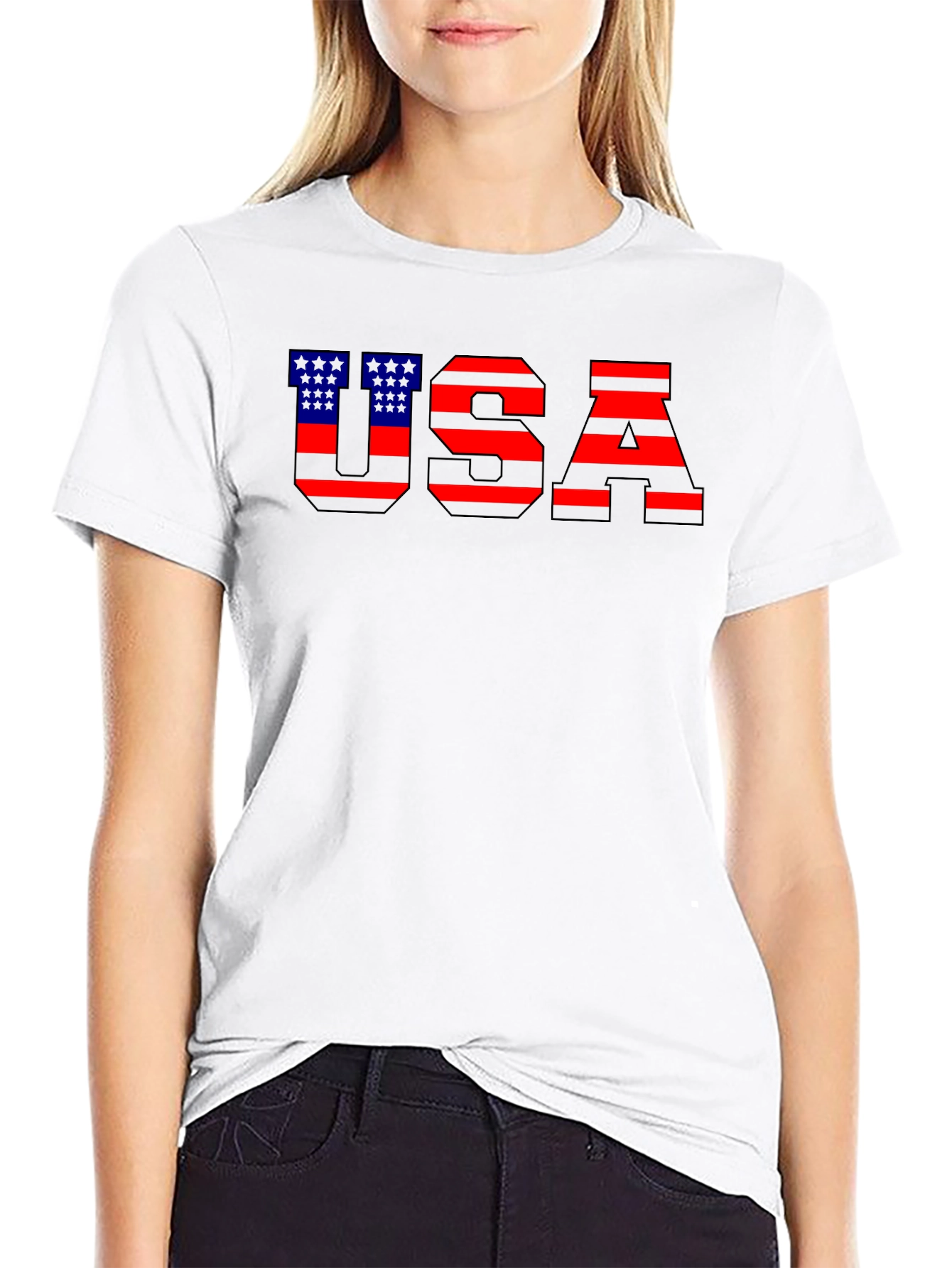 USA Patriotic T-Shirt - Red, White, and Blue - 9