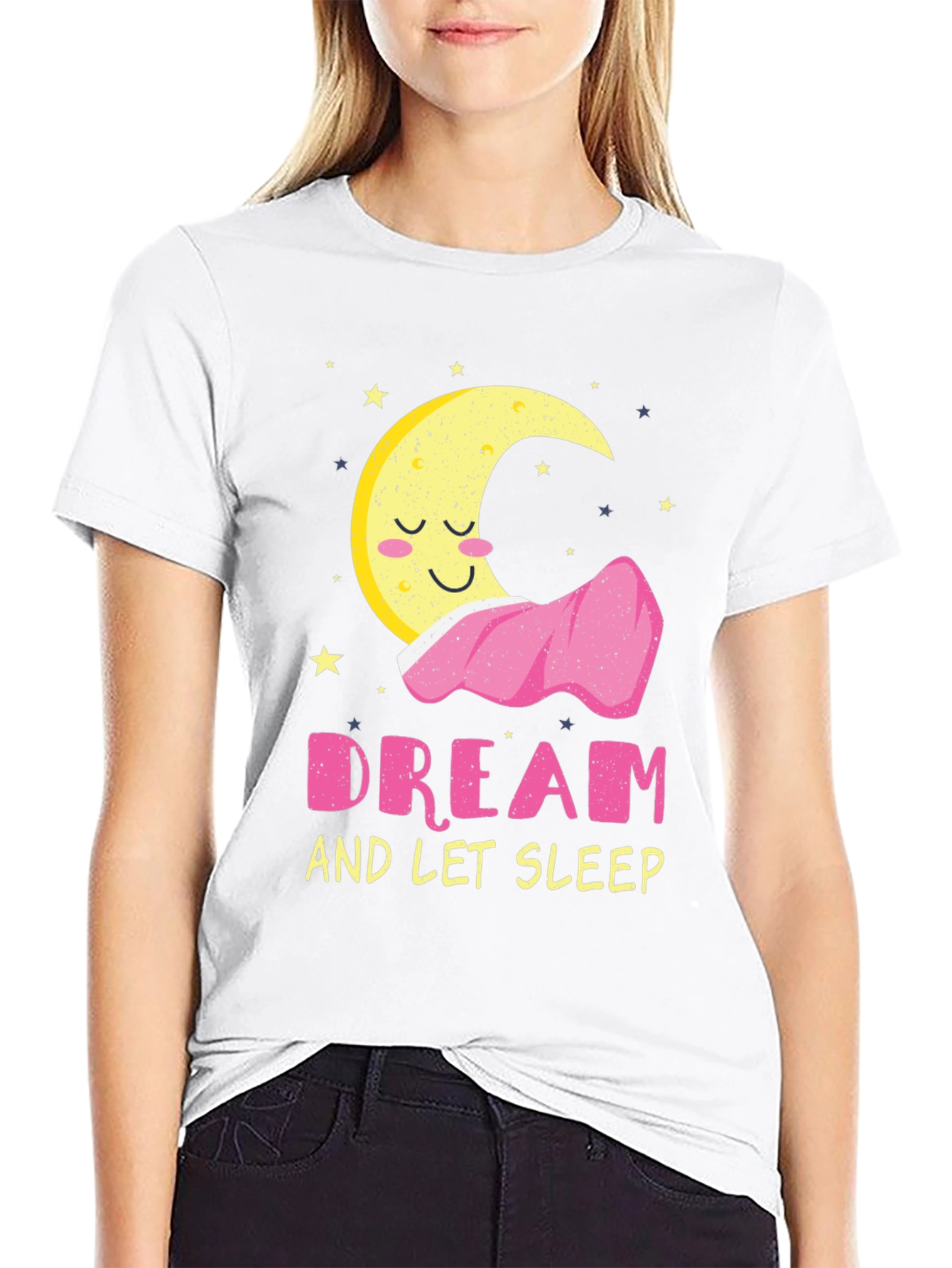 Black Dream and Let Sleep Graphic Tee - Soft Cotton Blend view 9
