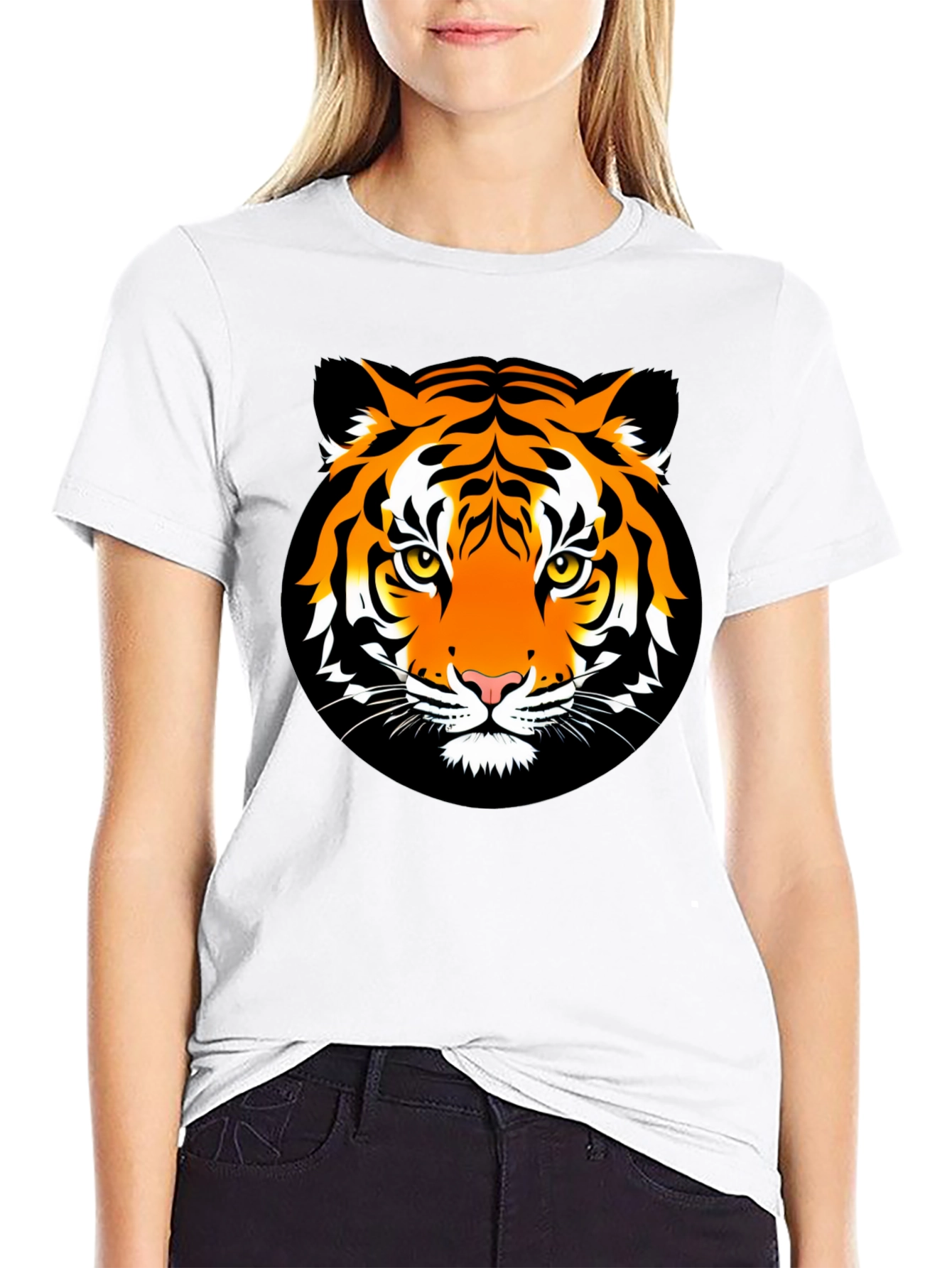 Black Tiger Graphic Tee - Bold Animal Print T-Shirt view 9