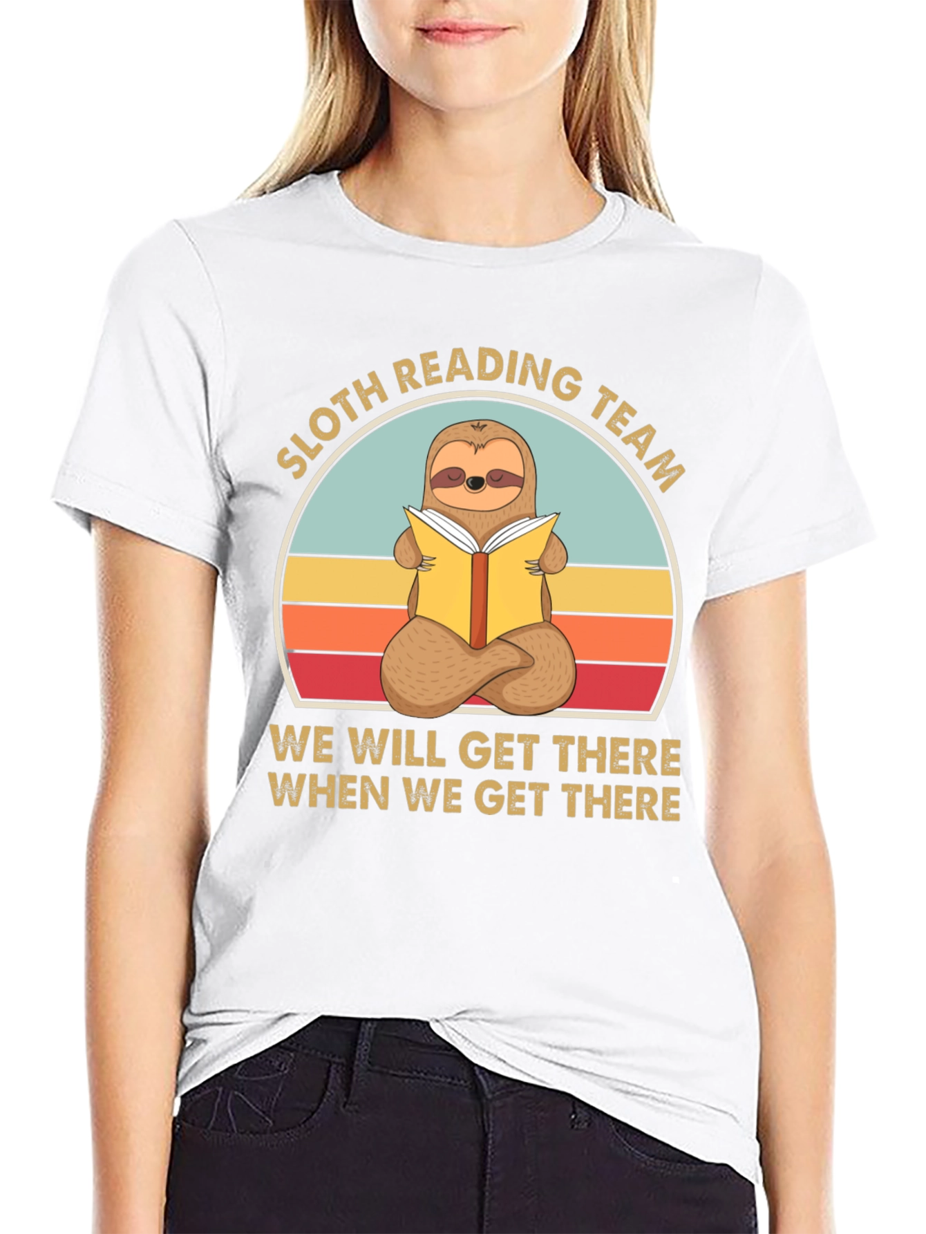 Black Sloth Reading Team Graphic Tee - Relaxed Fit view 9