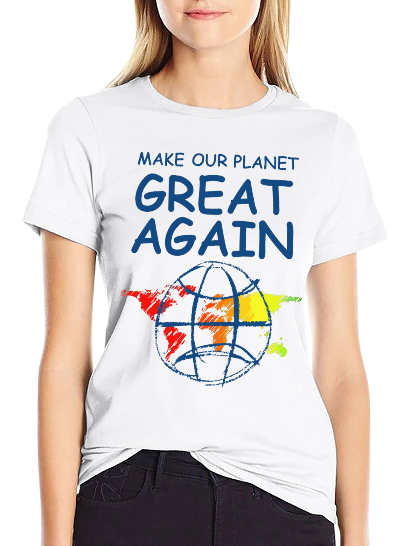 Black Make Our Planet Great Again T-Shirt view 9