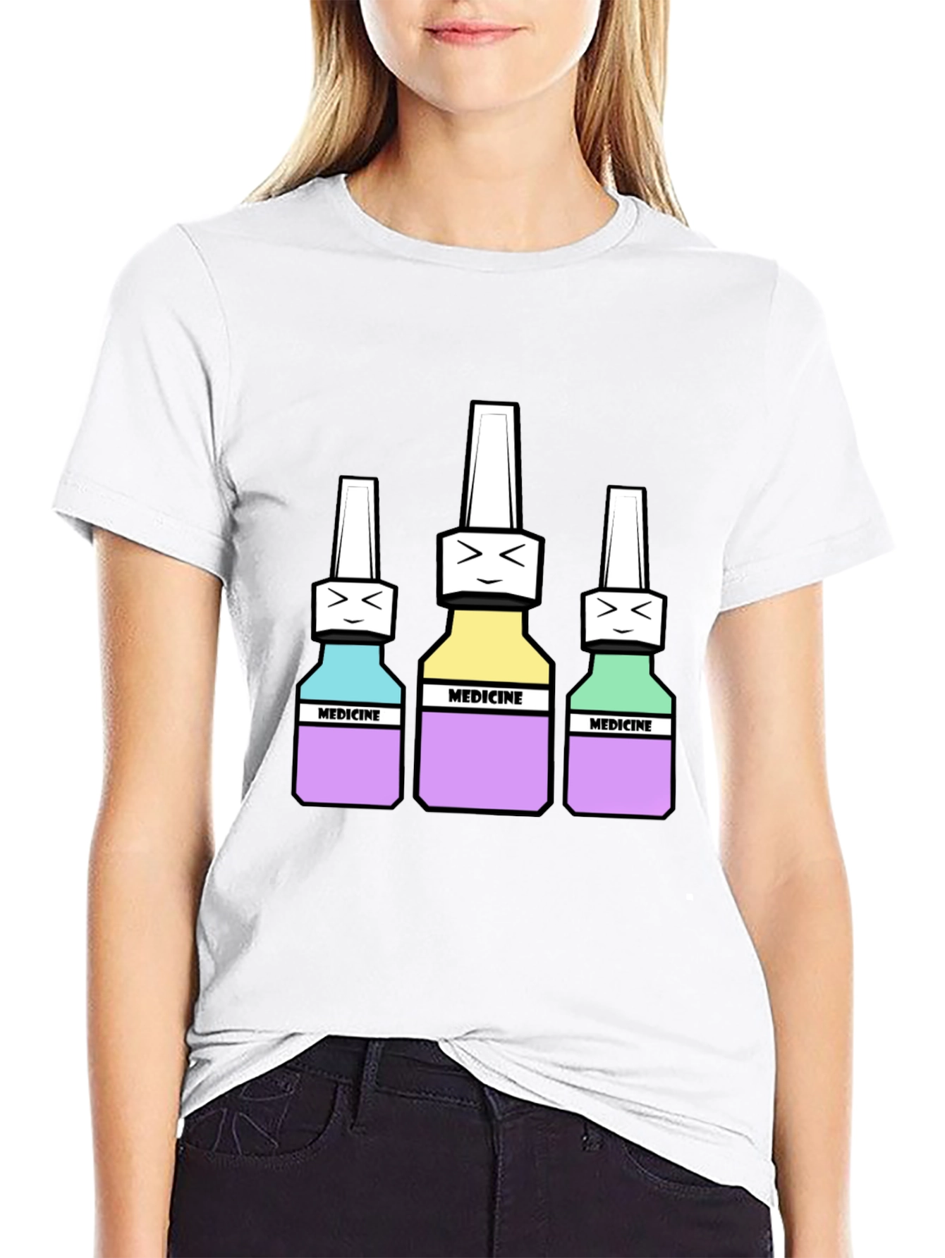 Black Medicine Bottles Graphic Tee - Unisex view 9