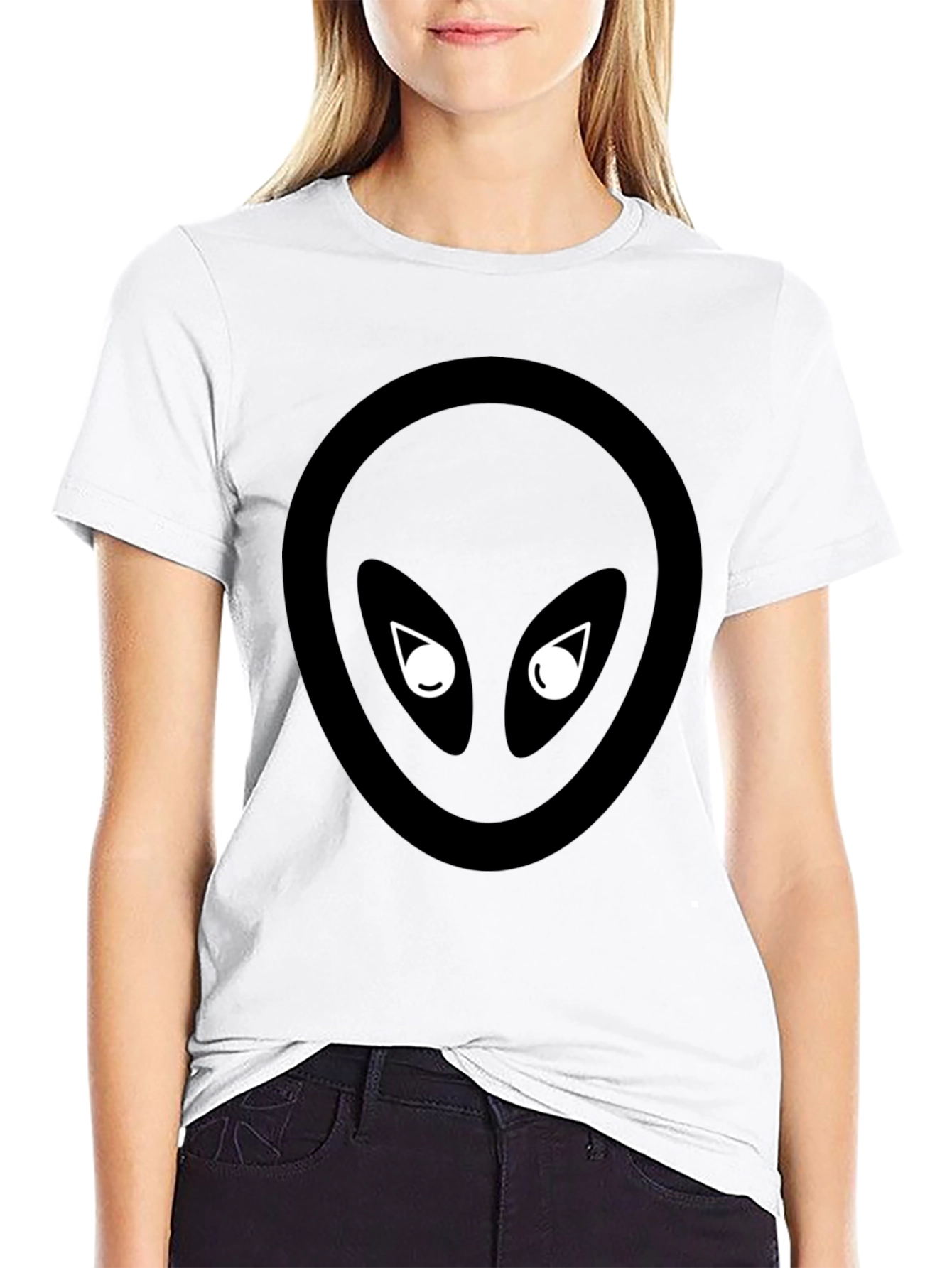 Black Black Alien Graphic Tee - Extraterrestrial Style view 9