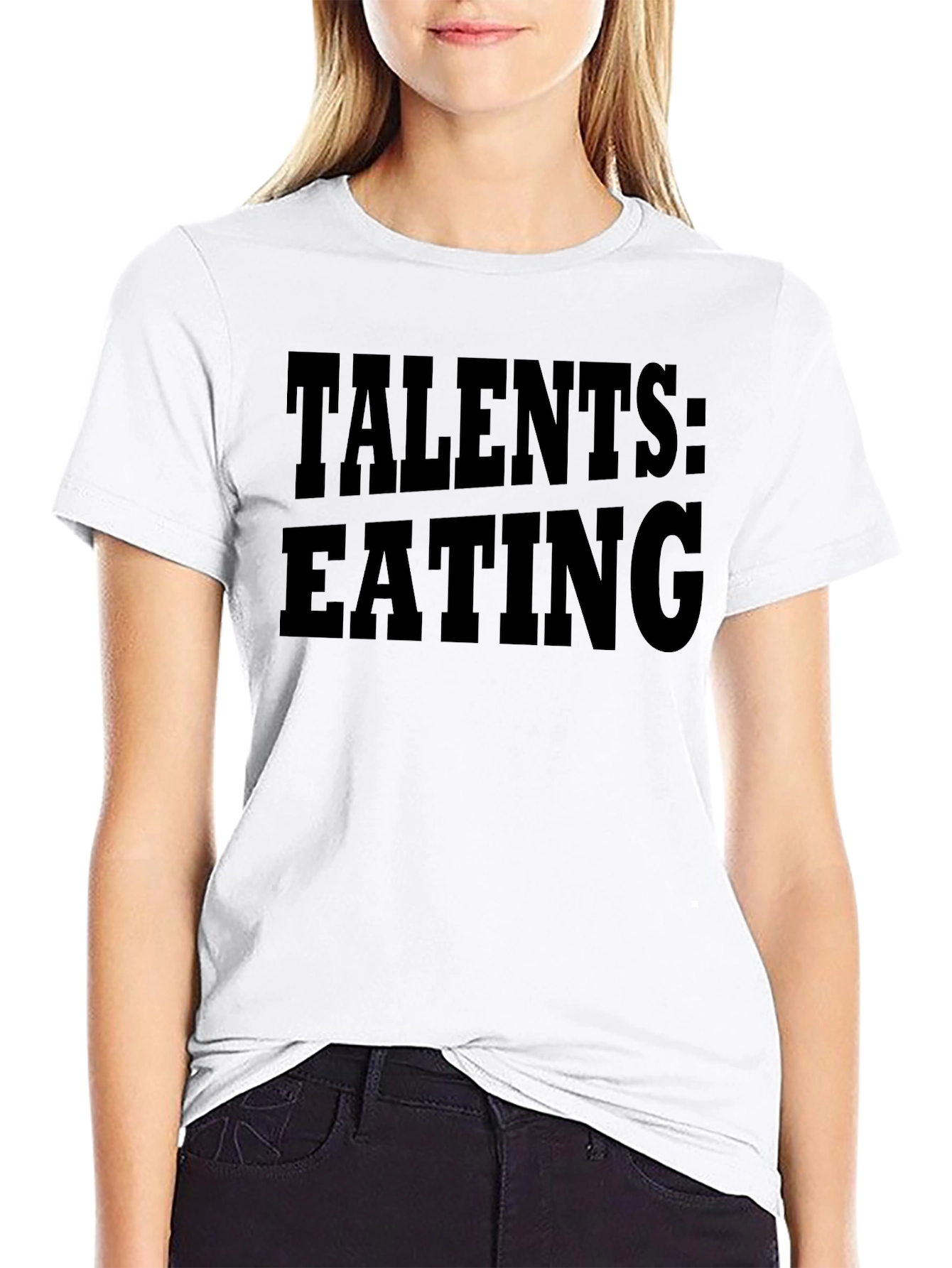 Black Talents: Eating Funny Graphic T-Shirt view 9