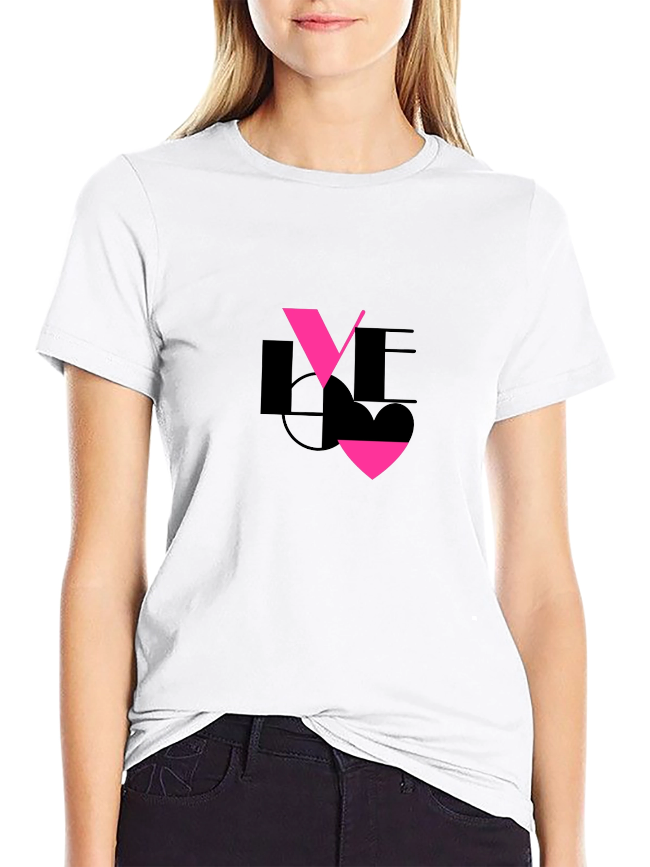 Black Love Graphic Black T-Shirt view 9