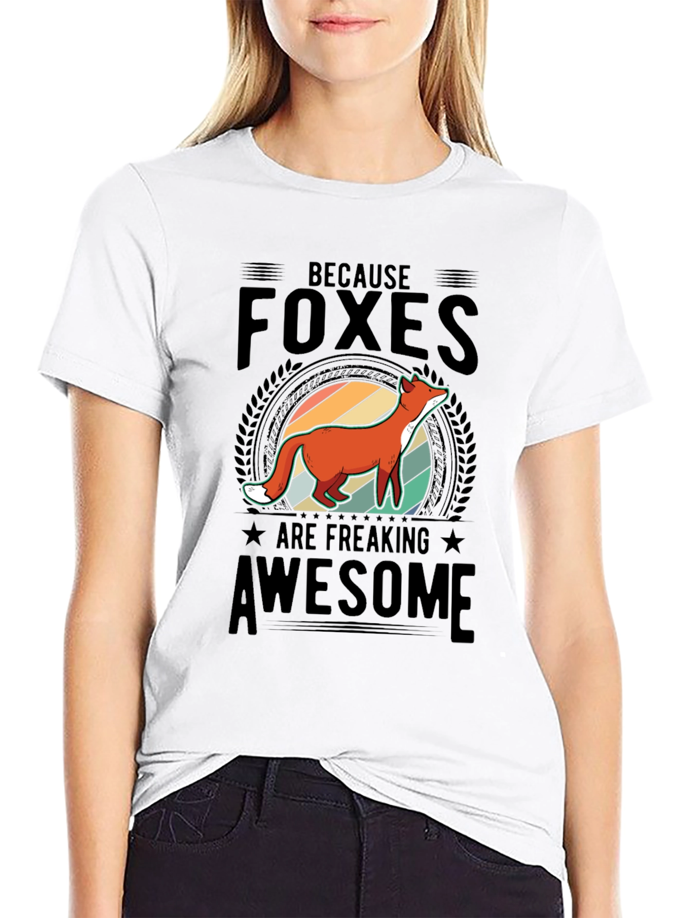 Black Foxes are Awesome Graphic T-Shirt view 9
