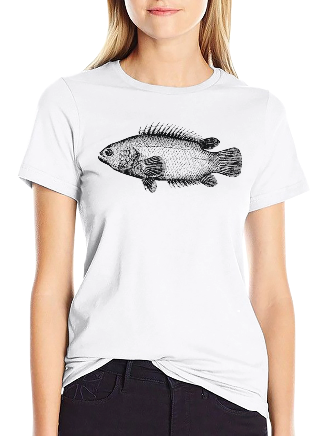 Black Men's Black Fish Graphic Tee - Stylish Comfort view 9