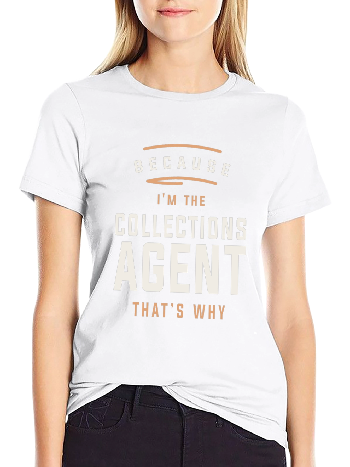 Black Collections Agent Graphic Tee - Because I'm The view 9